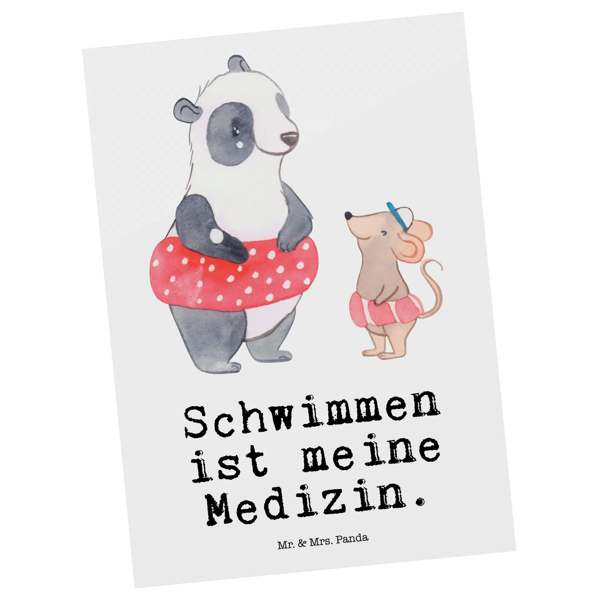 Postkarte Otter Schwimmen