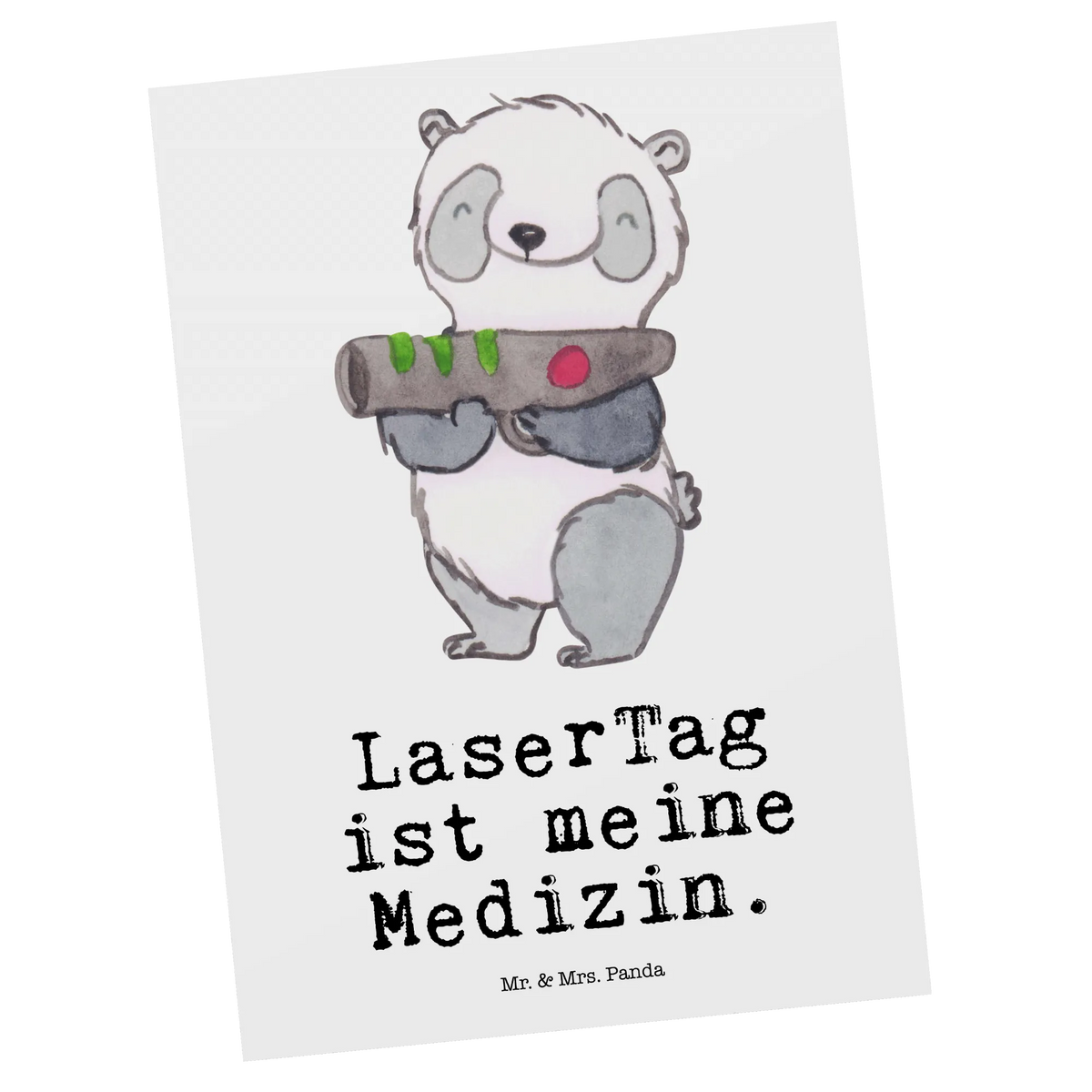 Postkarte Panda LaserTag Fotokarte, Ansichtskarten, Ansichtskarte, Motivkarte, kunstkarte, bildkarte, Grußkarte, Postkarten, Designkarte, spruchkarte, Postkarte, Kunstkarten, einzelkarte, Geschenk, Schenken, Sport, Sportart, Hobby, Danke, Dankeschön, Auszeichnung, Gewinn, Sportler, Lasertag, Lasergame Zentrum
