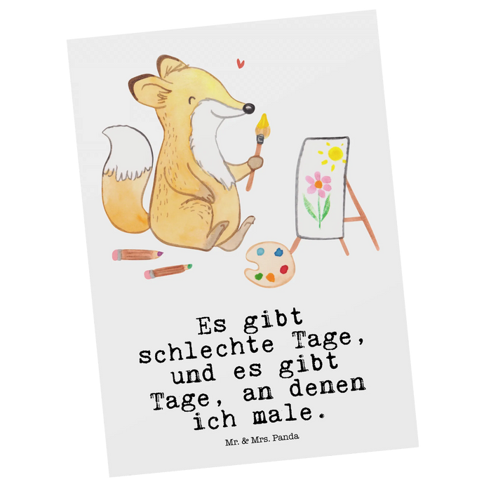 Postkarte Fuchs  Malen