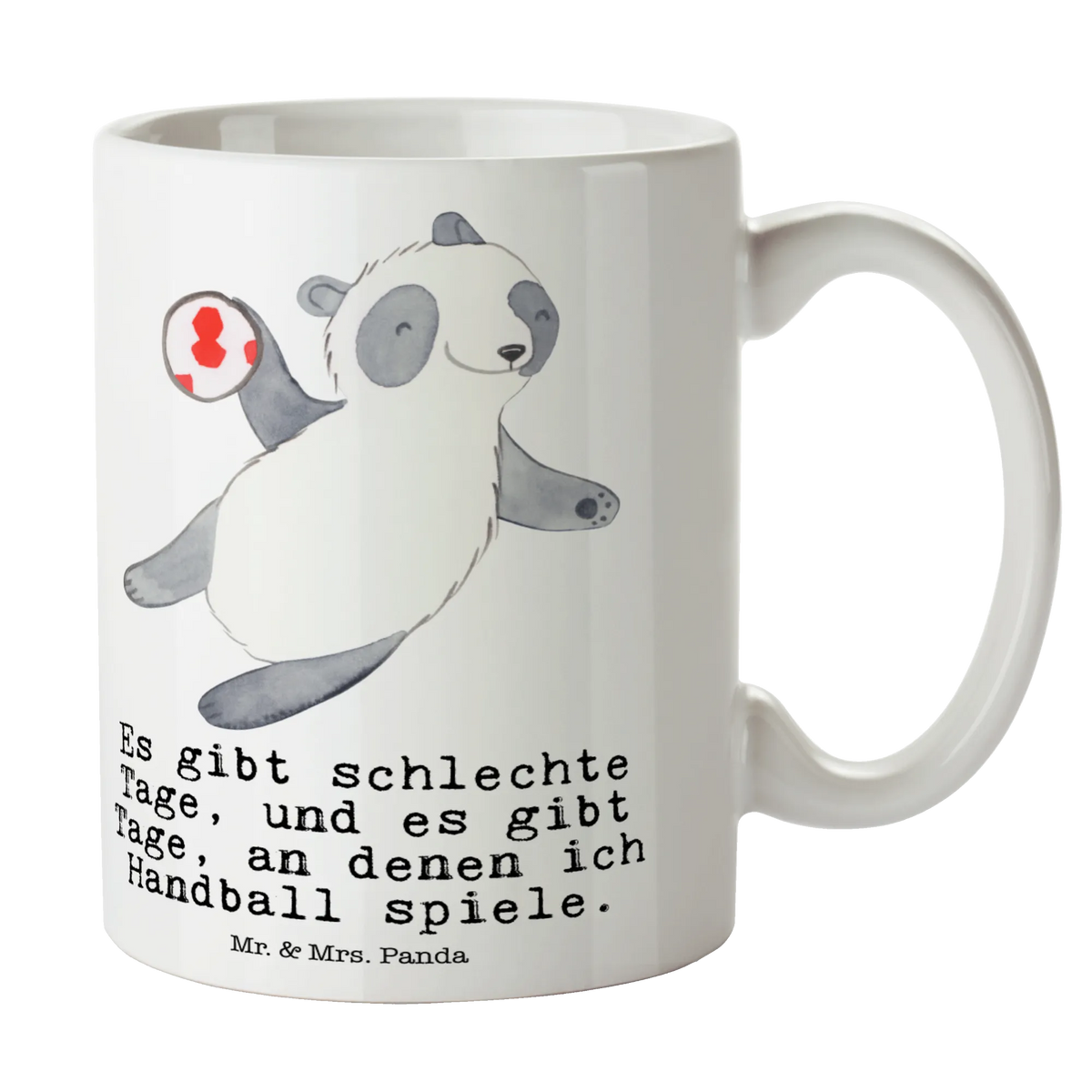 Tasse Panda Handball spielen