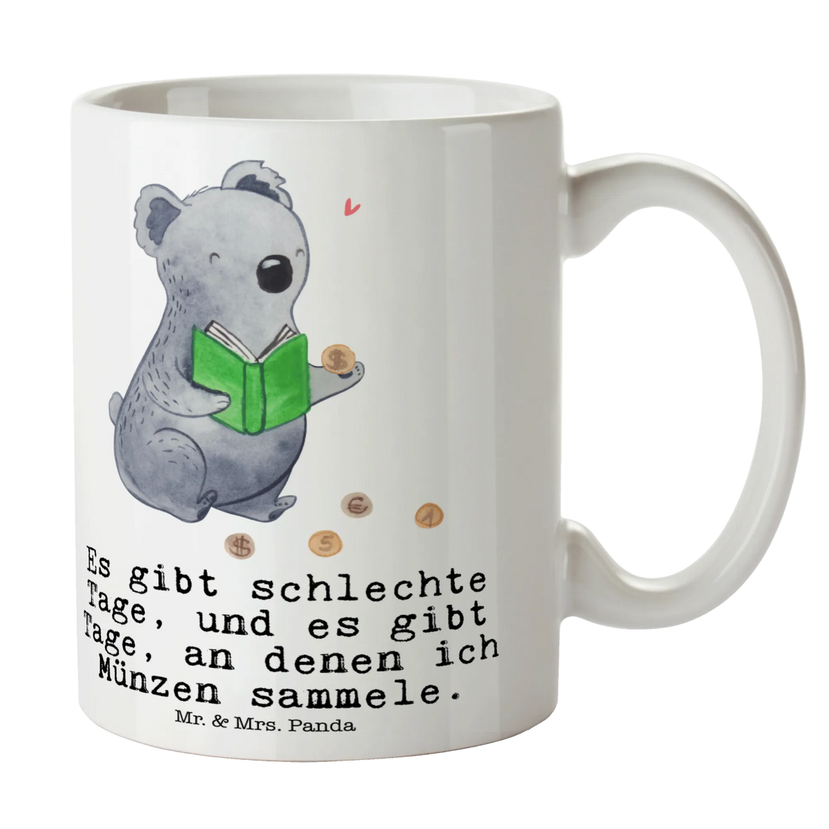 Tasse Koala Münzen sammeln