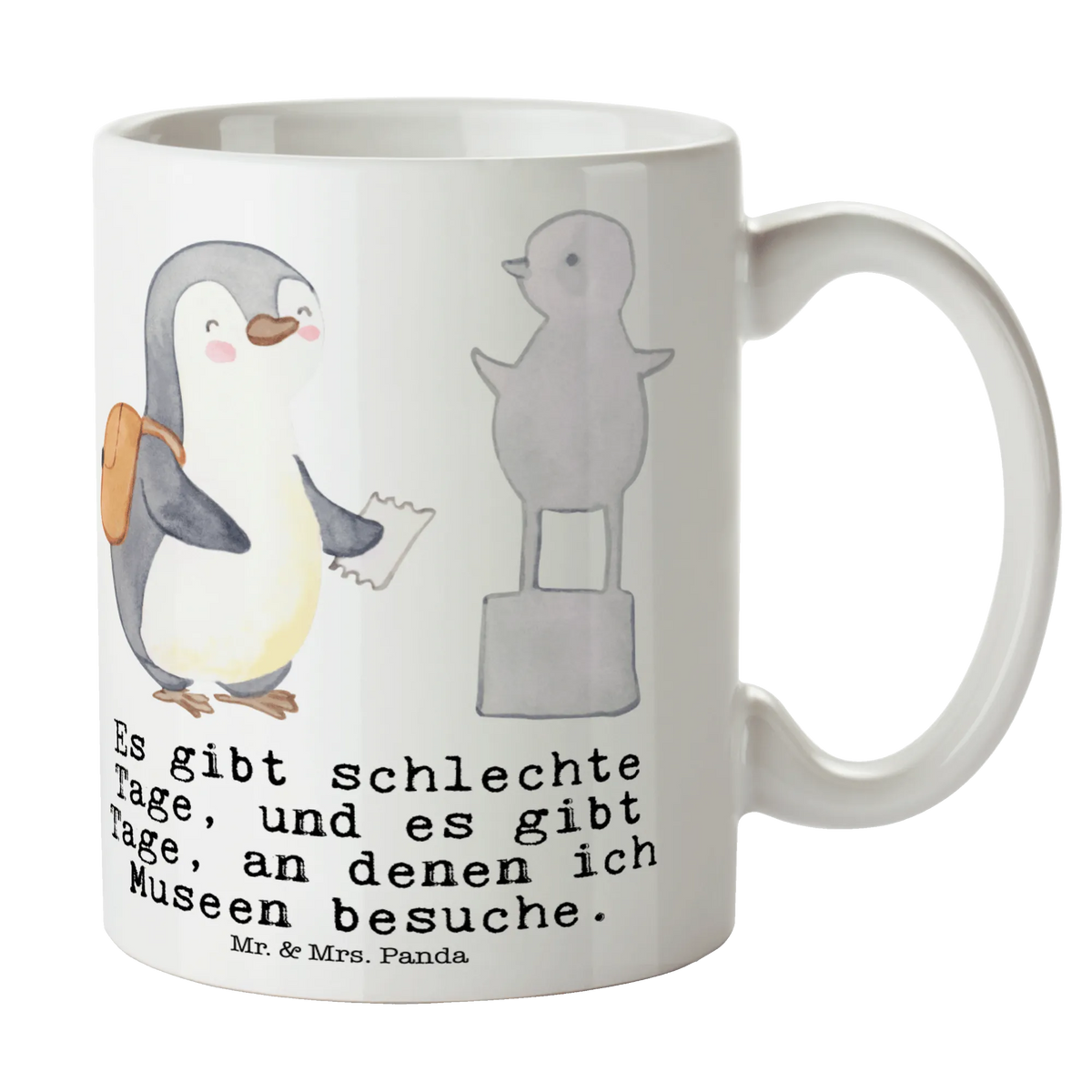 Tasse Pinguin Museum besuchen