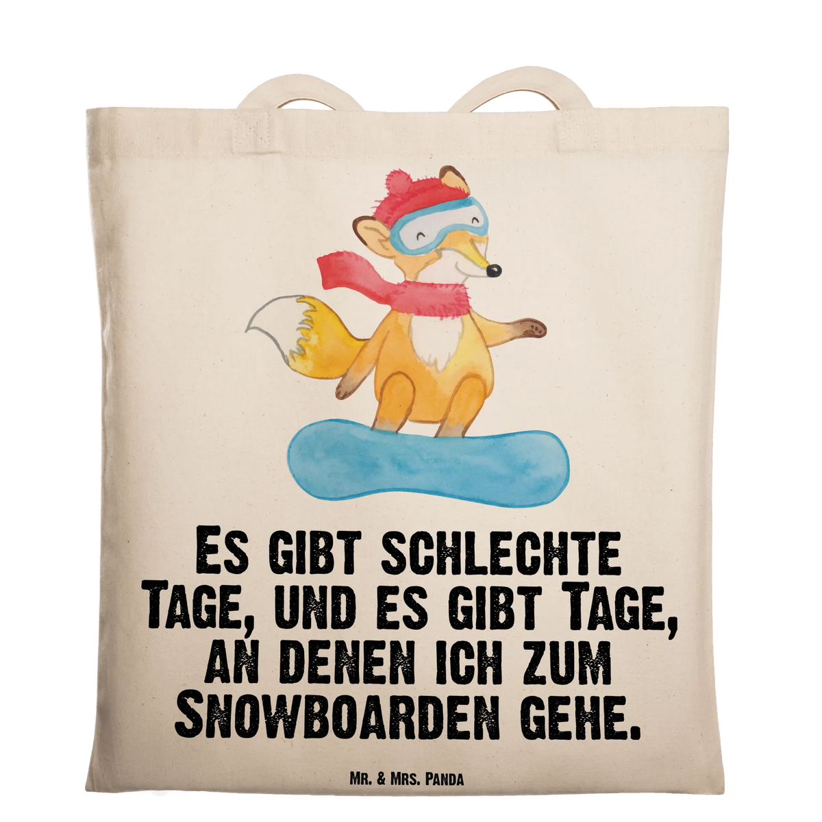 Tragetasche Hase Snowboarden