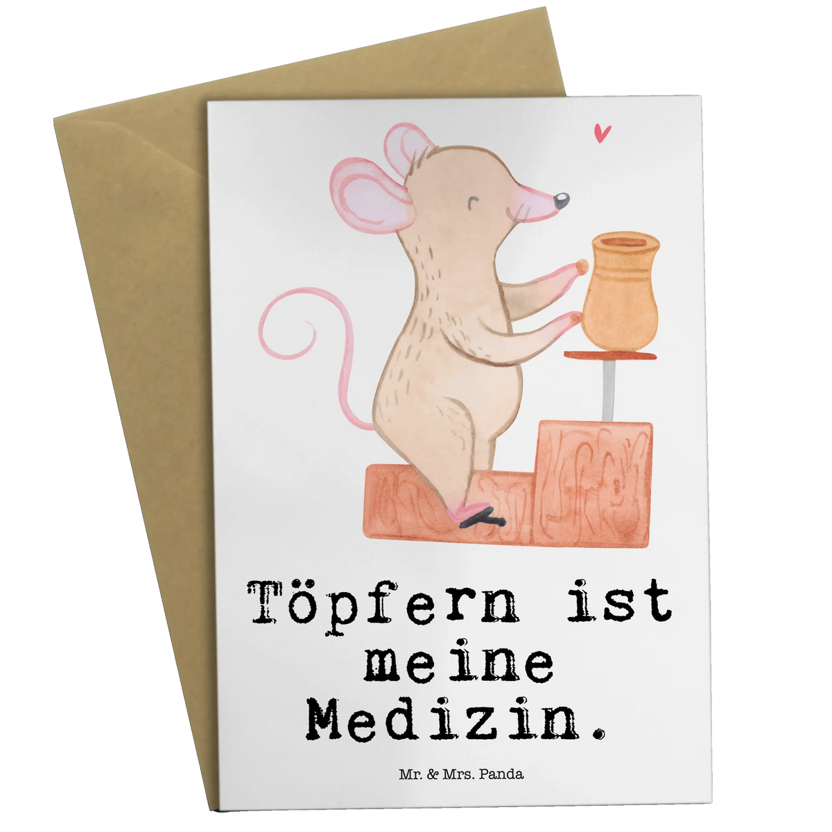 Greetings card Mouse pottery folding card, invitation card, greeting card, birthday card, wedding card, Gift, sport, hobby, giving, thank you, award, profit, athlete, Pottery, pottery, pottery class