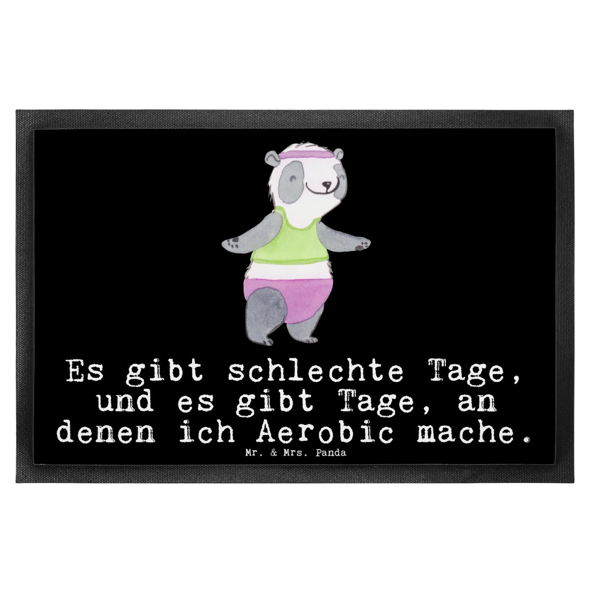 Fußmatte Panda Aerobic Fußabtreter, Outdoor-Matte, Fussmatte, Eingangsteppich, Schmutzfangteppich, Bodenvorleger, außenmatte, Schmutzmatte, Fußabstreifer, Abtreter, Gummimatte, Türvorleger, Schuhabstreifer, Schmutzfänger, Abtretmatte, Vorleger, flurmatte, hausmatte, Eingangsmatte, abstreifer, Haustürmatte, bodenmatte, Türmatte, matte haustür, Gummi-Fußmatte, Sauberlaufmatte, fußmatte, teppichmatte, Schmutzfangmatte, Sportart, Hobby, Danke, Dankeschön, Sport, Auszeichnung, Schenken, Gewinn, Sportler, Geschenk, Aerobic Fitness, Fitnessstudio, Aerobic