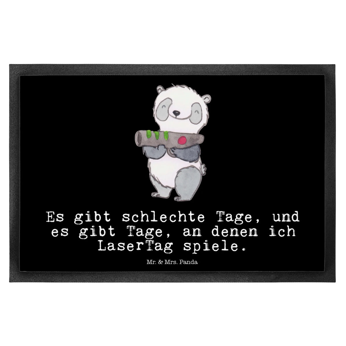 Fußmatte Panda LaserTag hausmatte, Sauberlaufmatte, flurmatte, bodenmatte, Fußabstreifer, Schmutzfangmatte, Eingangsmatte, Vorleger, Schmutzmatte, Gummi-Fußmatte, teppichmatte, Schmutzfangteppich, Türvorleger, fußmatte, Schuhabstreifer, außenmatte, Abtretmatte, Bodenvorleger, Abtreter, Haustürmatte, Fussmatte, Türmatte, Eingangsteppich, abstreifer, Fußabtreter, Gummimatte, Schmutzfänger, Outdoor-Matte, matte haustür, Sportart, Hobby, Danke, Dankeschön, Sport, Auszeichnung, Schenken, Gewinn, Sportler, Geschenk, Lasertag, Laser Tag Party, Lasergame Zentrum