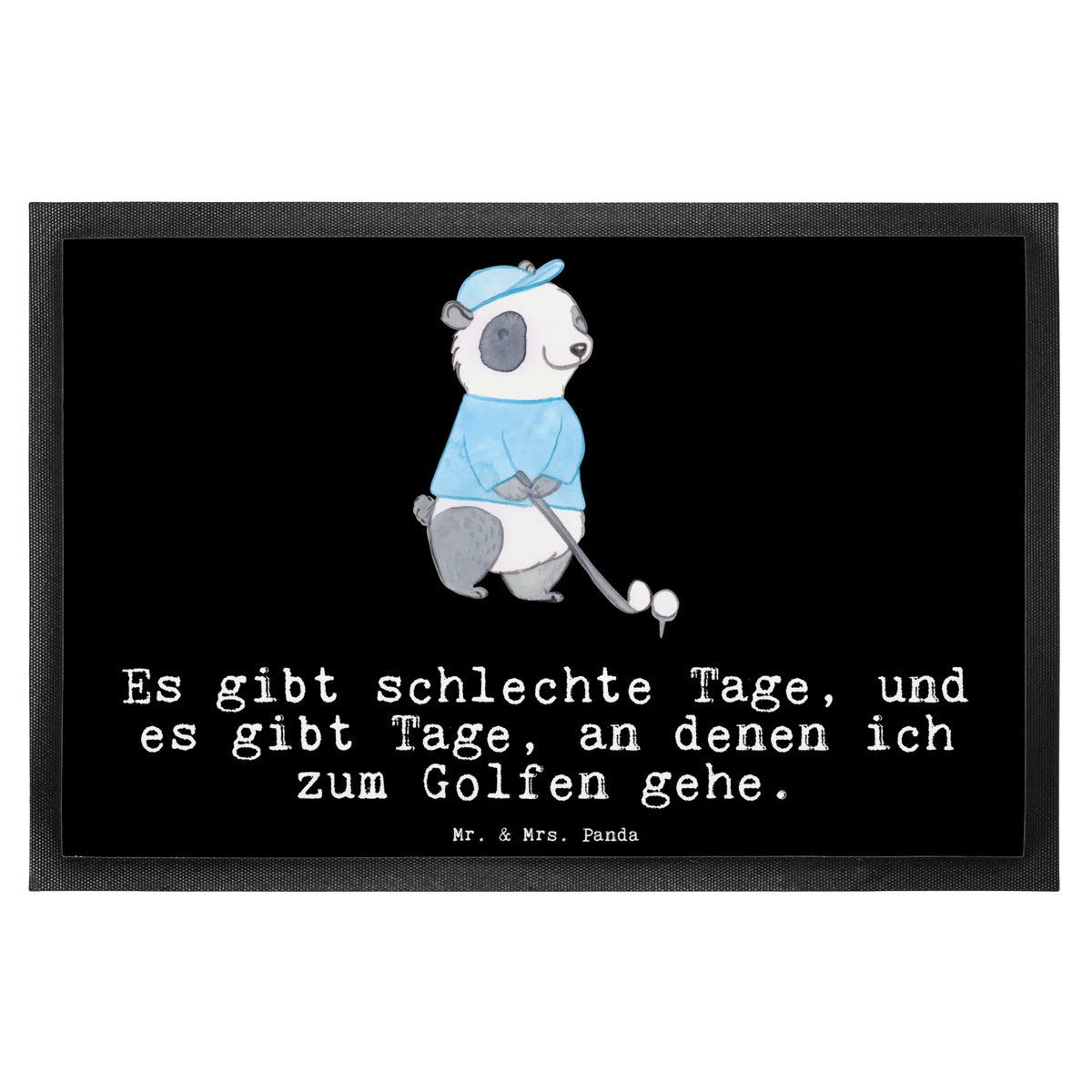 Fußmatte Panda Golfen flurmatte, abstreifer, Vorleger, Outdoor-Matte, Schmutzfänger, Schmutzfangmatte, Türmatte, Türvorleger, Schmutzmatte, Haustürmatte, Eingangsteppich, bodenmatte, Gummimatte, Schuhabstreifer, Sauberlaufmatte, Gummi-Fußmatte, Fussmatte, außenmatte, teppichmatte, Bodenvorleger, Abtretmatte, fußmatte, hausmatte, matte haustür, Schmutzfangteppich, Eingangsmatte, Fußabstreifer, Fußabtreter, Abtreter, Sportart, Hobby, Danke, Dankeschön, Sport, Auszeichnung, Schenken, Gewinn, Sportler, Geschenk, Golf Verein, Golf spielen, Golfplatz, Golfen, Golfturnier