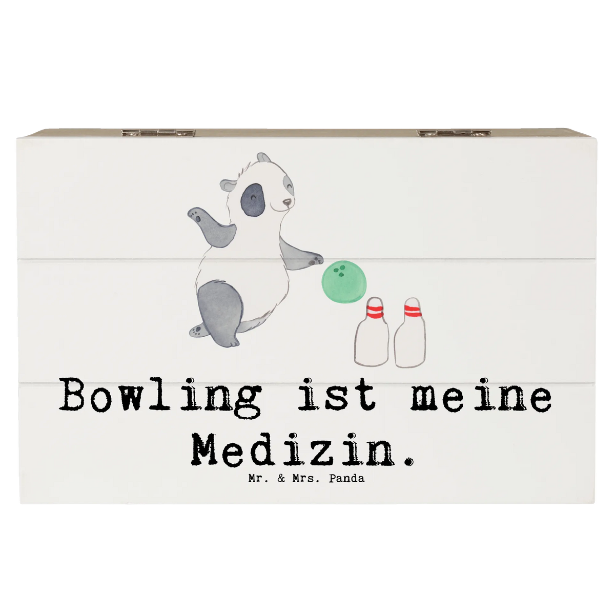 Holzkiste Panda Bowling