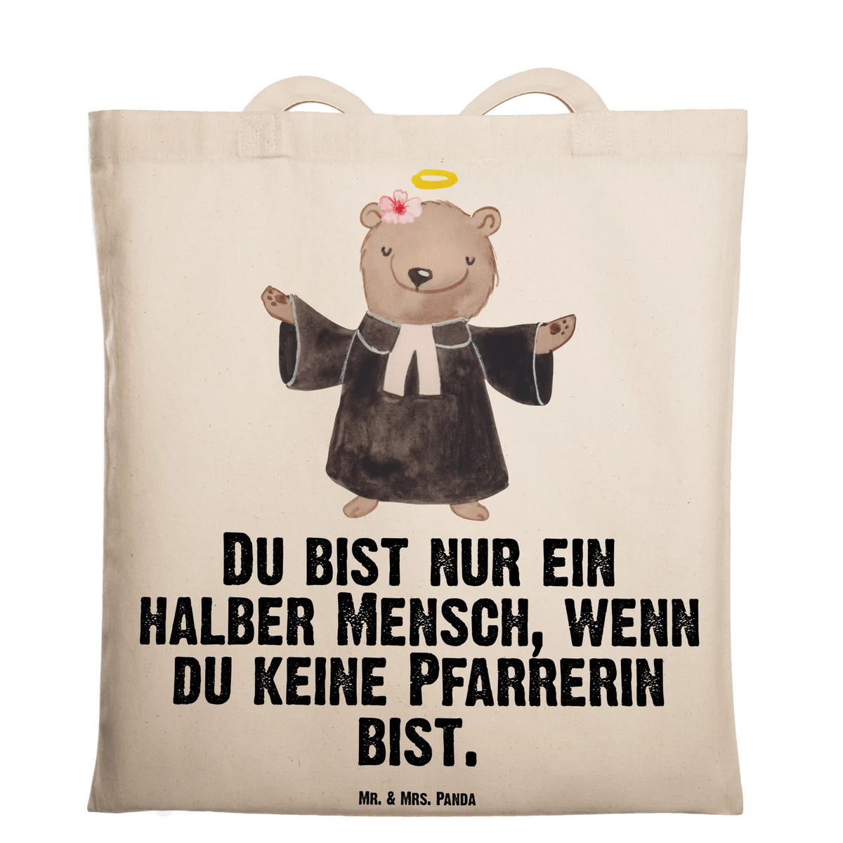 Tote bag female pastor heart anniversary, retirement, promotion, job start, profession, gift idea, sayings, best, farewell gift, gift, passing exam