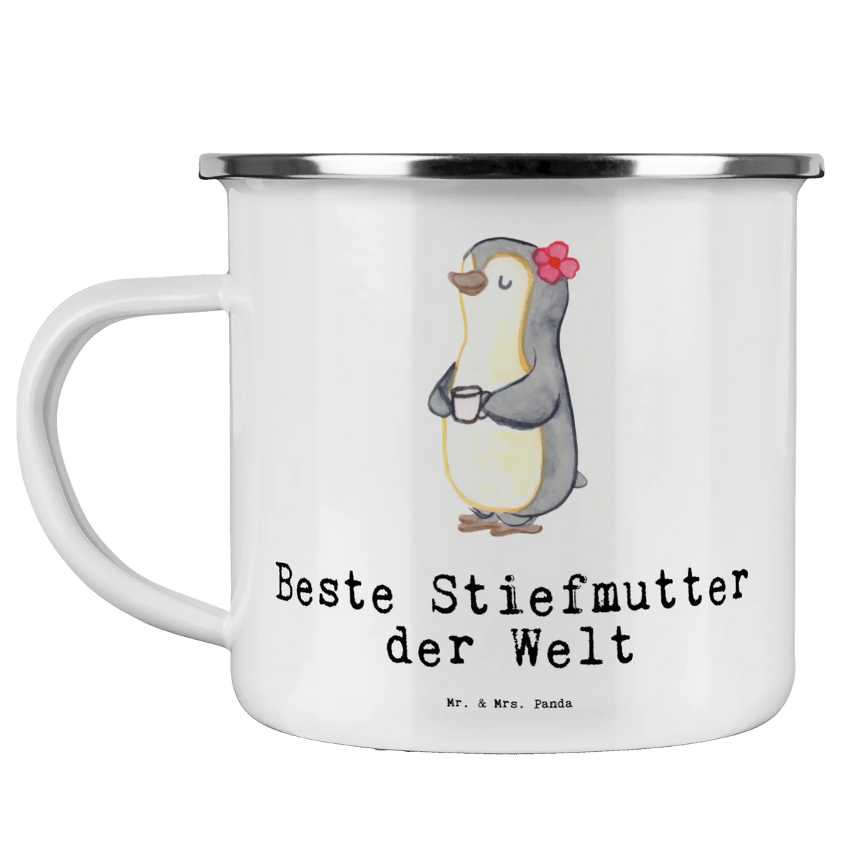 Camping Emaille Tasse Pinguin Beste Stiefmutter der Welt blechbecher, Motivtasse, Reisebecher, Outdoor Becher, outdoortasse, Emaille Tasse, Haferl, wanderbecher, emaillebecher, Campingbecher, Pott, Outdoor Tasse, Emailletasse, wandertasse, Blechtasse, metallbecher, becher emaille, reisetasse, Campingtasse, Teebecher, Kaffeepott, Emaille Becher, Teetasse, Tasse Emaille, Schenken, Freude machen, Geschenktipp, für, Danke, Dankeschön, Geburtstag, Geschenk, Geburtstagsgeschenk, Mitbringsel, Bedanken, Geschenkidee, Stiefmama, Mutter, Tochter, Sohn, Stief Mutter, Mutti, Beste, Muttertag, Stiefmutter, Mama, Mami