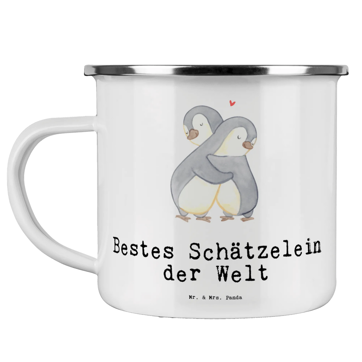 Camping Emaille Tasse Pinguin Bestes Schätzelein der Welt Blechtasse, emaillebecher, Emaille Becher, reisetasse, Motivtasse, Reisebecher, outdoortasse, Outdoor Becher, Haferl, Outdoor Tasse, Teetasse, metallbecher, Teebecher, Pott, Emailletasse, Tasse Emaille, Emaille Tasse, becher emaille, Campingbecher, blechbecher, Kaffeepott, wandertasse, wanderbecher, Campingtasse, Schenken, Freude machen, Geschenktipp, für, Danke, Dankeschön, Geburtstag, Geschenk, Geburtstagsgeschenk, Mitbringsel, Bedanken, Geschenkidee, Kosename, Schatzi, Freund, Ehemann, Schatz, Mann, Freundin, Schätzchen, Ehefrau, Hochzeitstag, Frau, Schätzelein