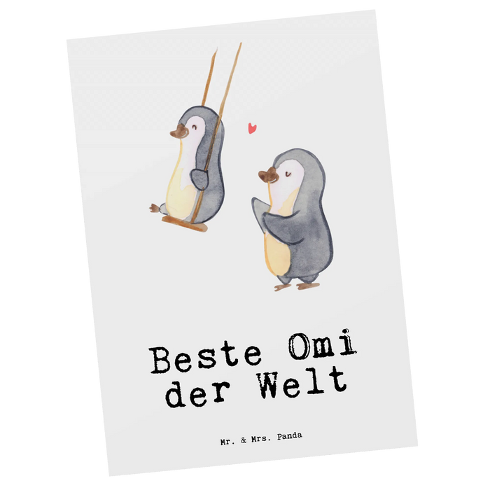 Postkarte Pinguin Beste Omi der Welt