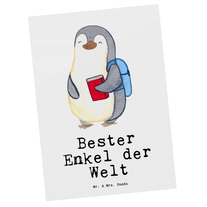 Postkarte Pinguin Bester Enkel der Welt