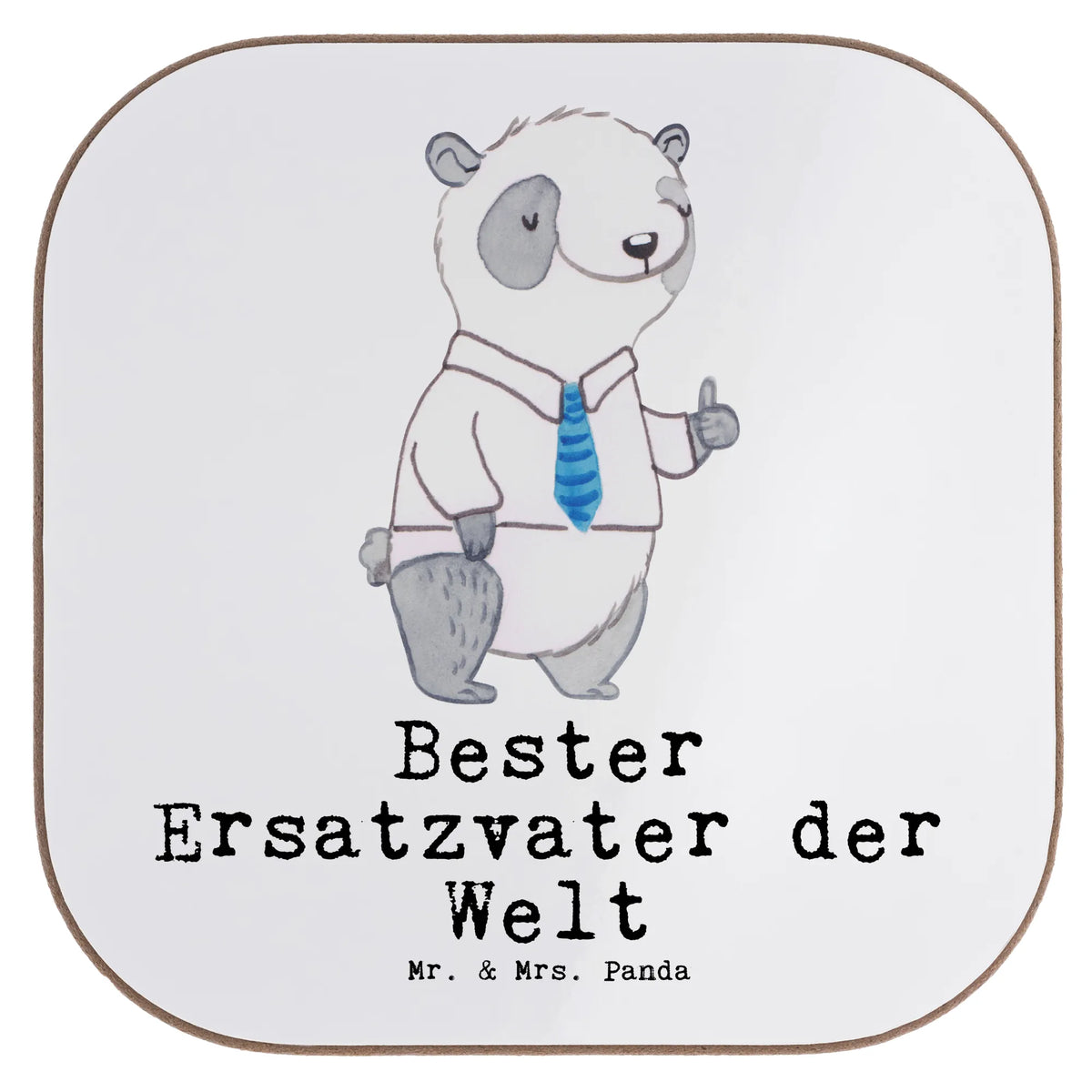 Square coaster panda Best surrogate father in the world glass coasters, Coasters, gift, breakfast, gifts, presents, party, for, thank you, giving, birthday, birthday present, gift idea, souvenir, make you happy, gift tip, Family, Second, Substitute, Husband, Dad, Gift Dad, Birthday, Surrogate, Best, Father, Daddy, Parents, Thank You, Little