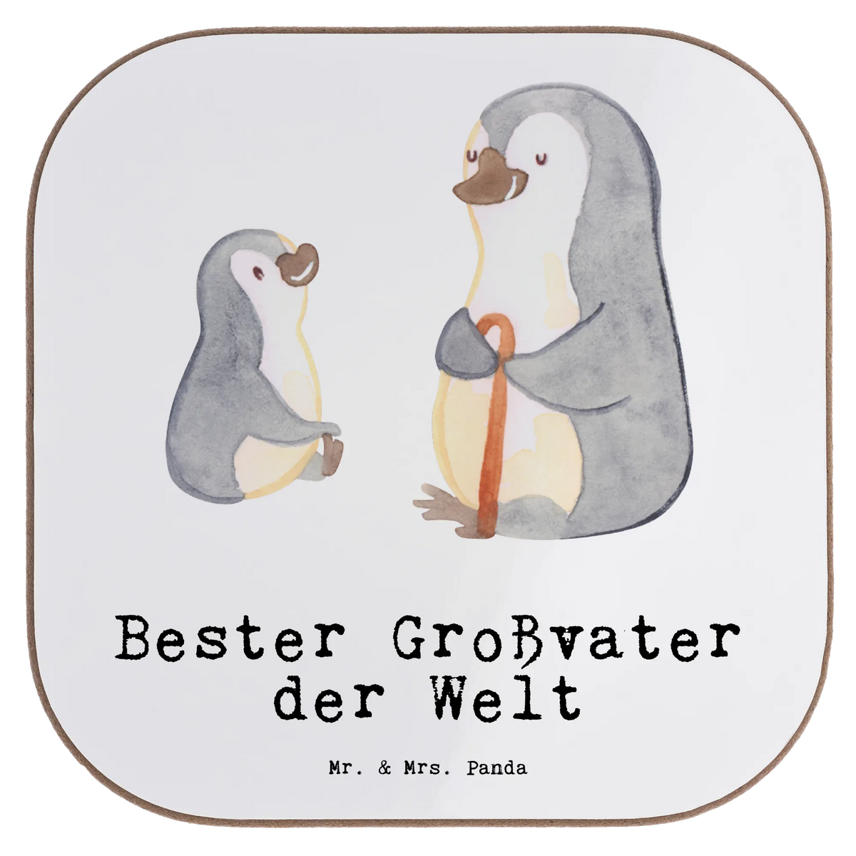 Untersetzer Pinguin Bester Großvater der Welt