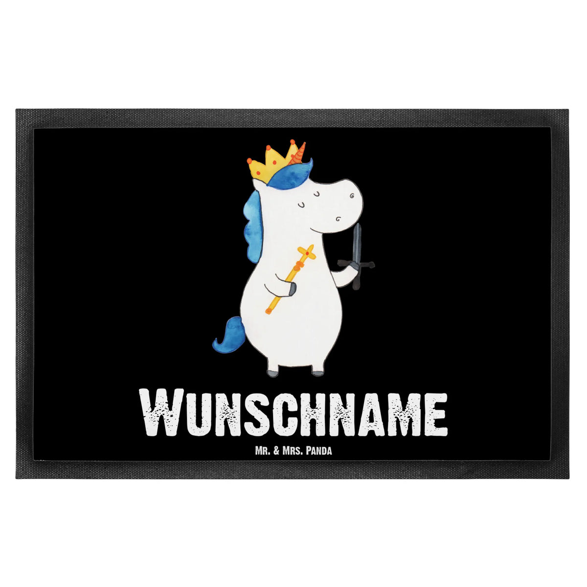 Personalized doormat unicorn king with sword Emperor, President, King, Chancellor, Princess, sword, Prosecco, Ruler, gift boyfriend, present boy, Crown