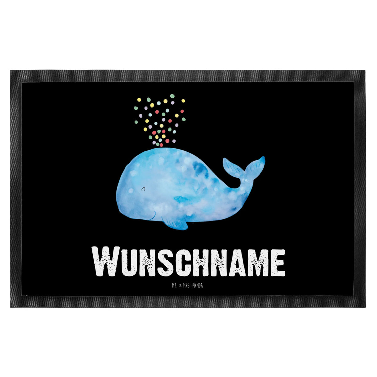 Personalized doormat whale confetti Seafood, aquatic animals, ocean, sea, fish, shells, corals, reef, whale, narwhal, sea urchin, lobster, platypus, turtle, manatee, crocodile, orca, shrimp, gifts for seafood lovers, water world, underwater animals, underwater world, vacation, deep sea, seafood fans, gift ideas, seafood decoration, seafood posters, whales, new beginning, Whale, period of life, confetti, new start, losing weight, birthday, motivation, diet, separation