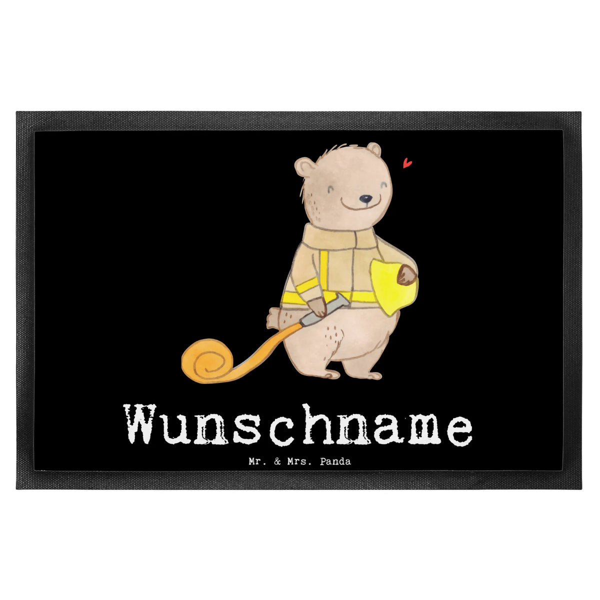 Personalized doormat bear Volunteer firefighter Gift, sport, hobby, giving, thank you, award, profit, athlete, days with the fire brigade, youth fire brigade, fire brigade deployment, Volunteer fire brigade, fire service, fire brigade team, fire brigade festival, fire brigade saying, fire brigade honor
