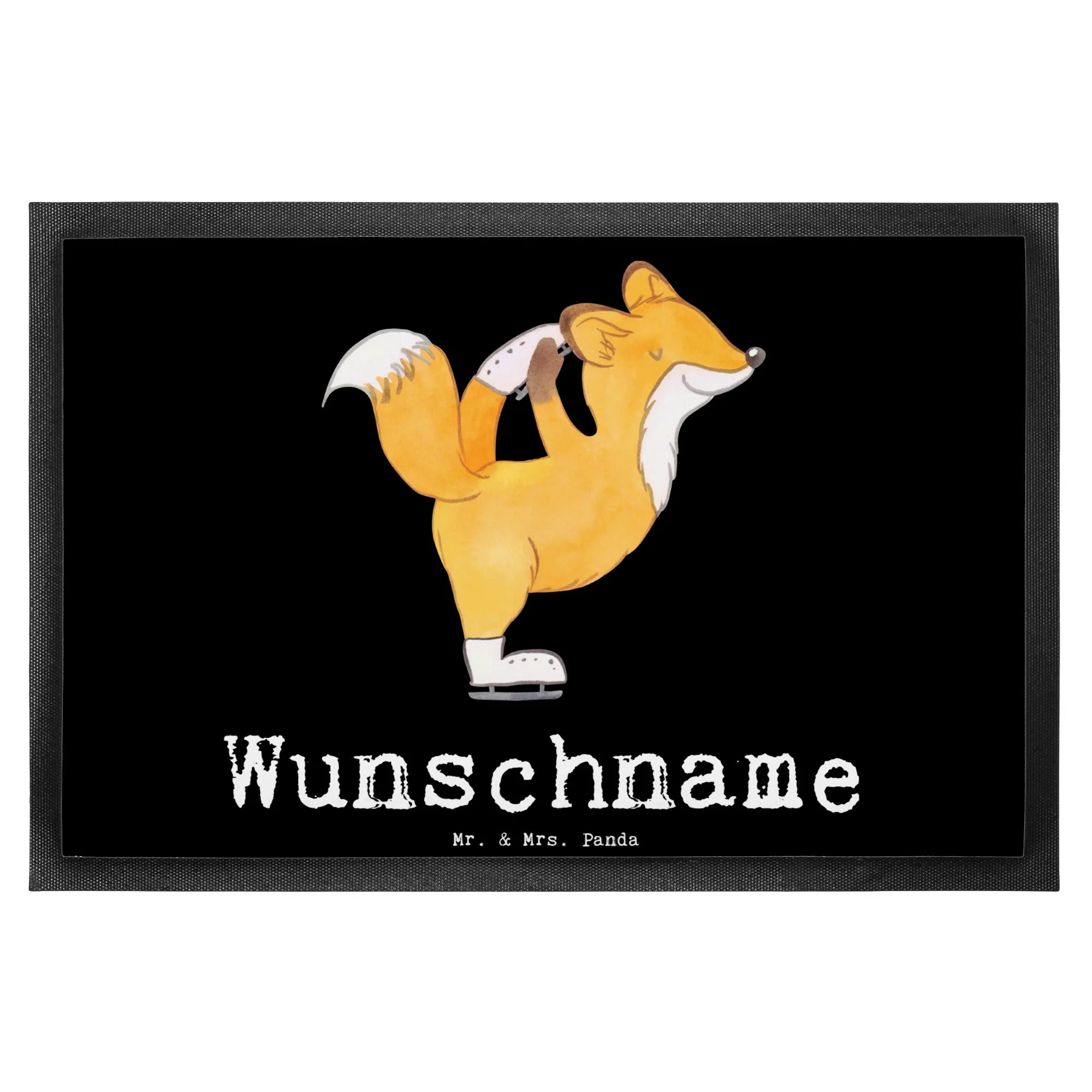 Personalized doormat Fox figure skater Gift, giving, thank you, award, profit, athlete, Figure skater, ice art