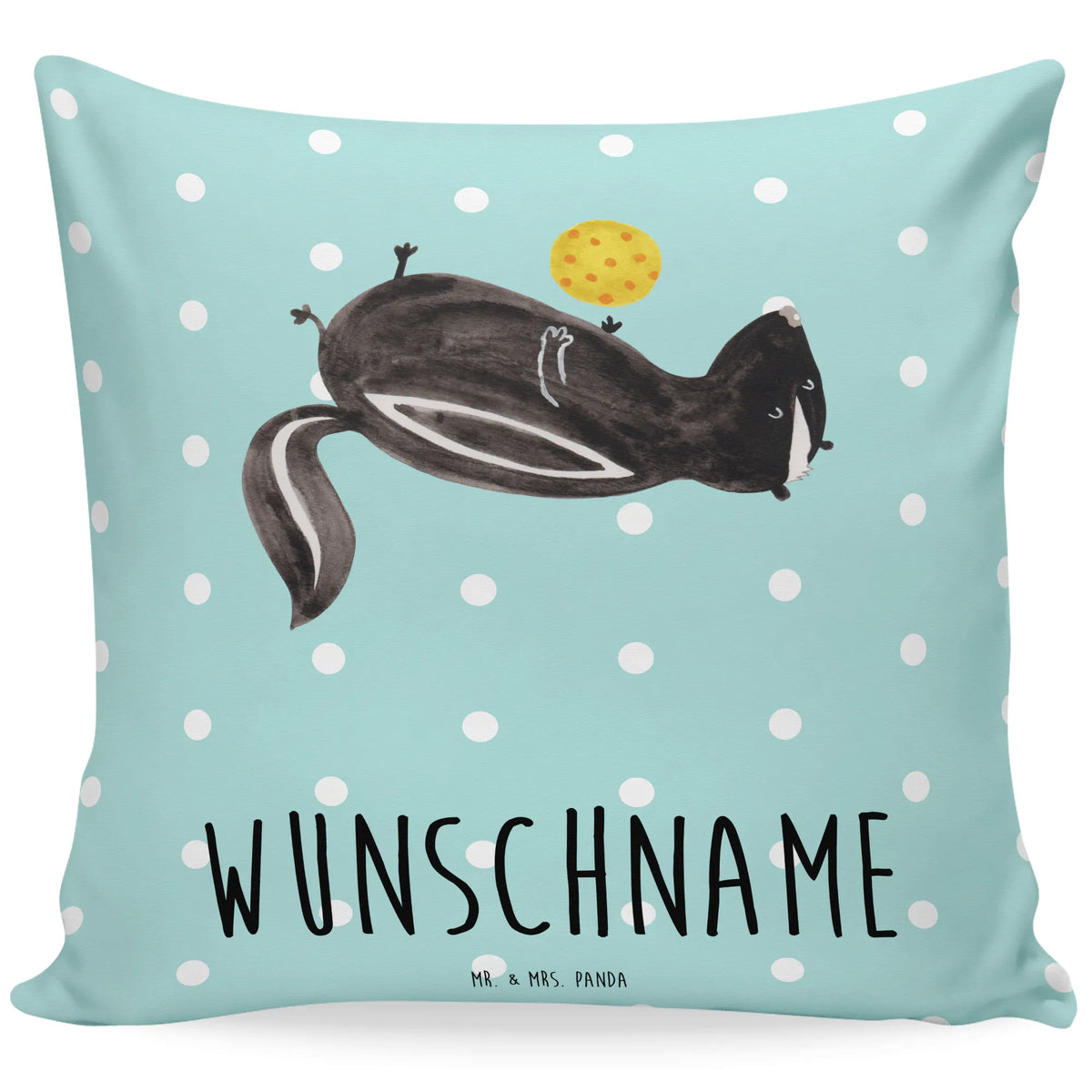 Personalised cushion skunk ball Skunk, wild animal, wisdom, stinky, skunk, predator, playful, stinker