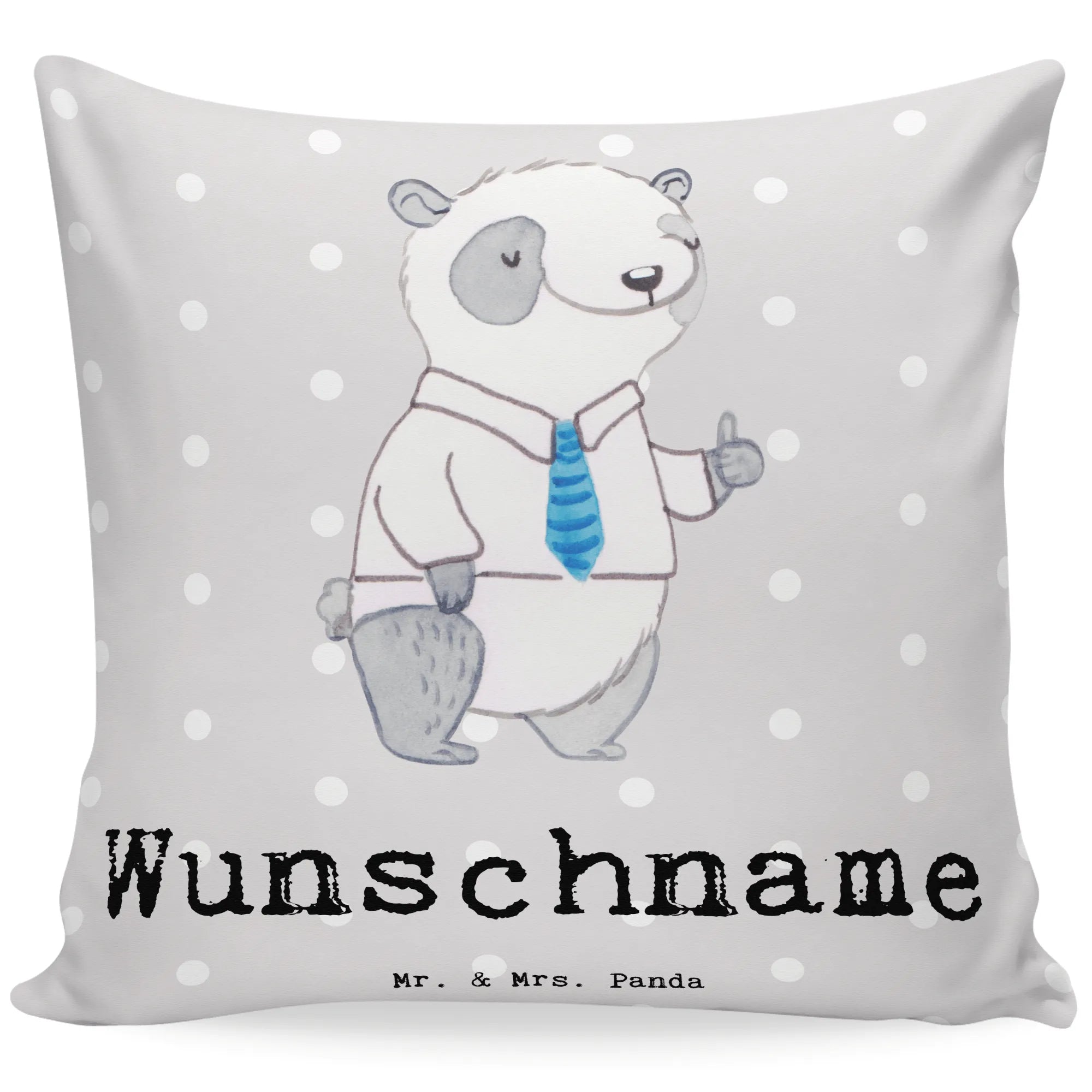 Personalised cushion panda Best adoptive father in the world for, thank you, gift, giving, birthday, birthday present, gift idea, souvenir, make you happy, gift tip, adoptive father, adopted, adoption