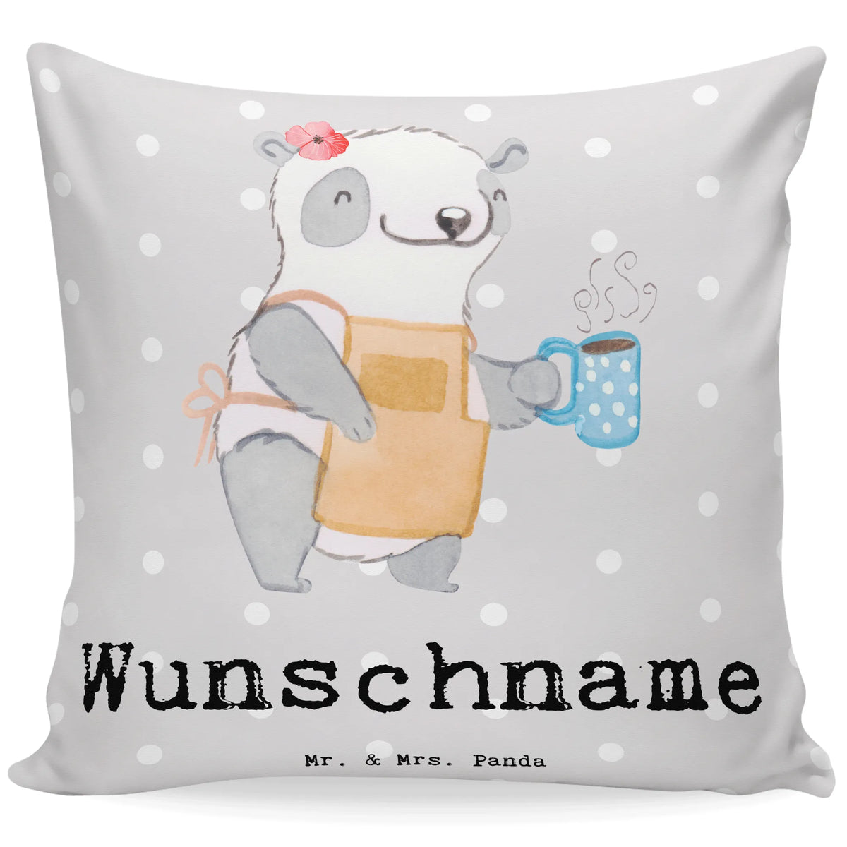Personalizowana poduszka Barista serce Zawód, Wykształcenie, Jubileusz, Pożegnanie, Emerytura, Kolega, Koleżanka, Prezent, Dawać, Pracownik, Współpracownik, Firma, Dziękuję, Dziękuję bardzo