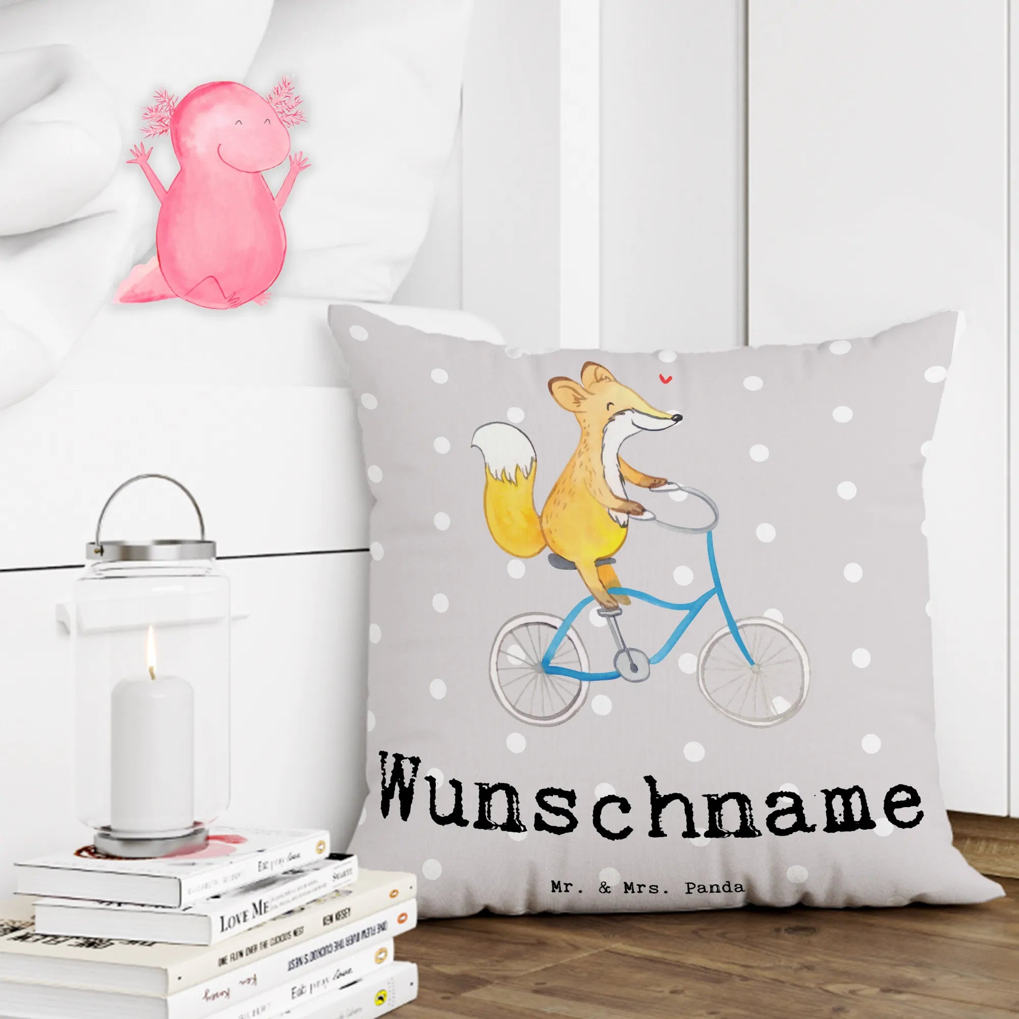 Personalizowana poduszka Lis Jazda na rowerze Prezent, Dyscyplina sportowa, Darować, Dziękuję, Dzięki, Wyróżnienie, Wygrana, Sportowiec