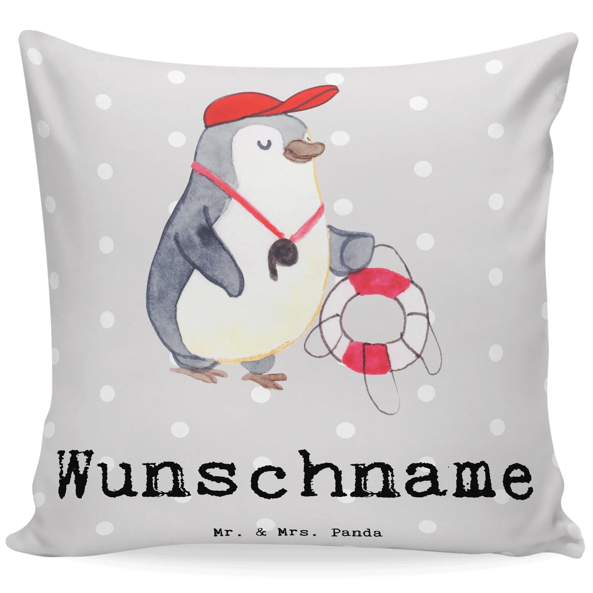 Personalised cushion lifeguard Heart gift, gift idea, best, farewell gift, passing exam, anniversary, retirement, promotion, job start, sayings, funny, profession