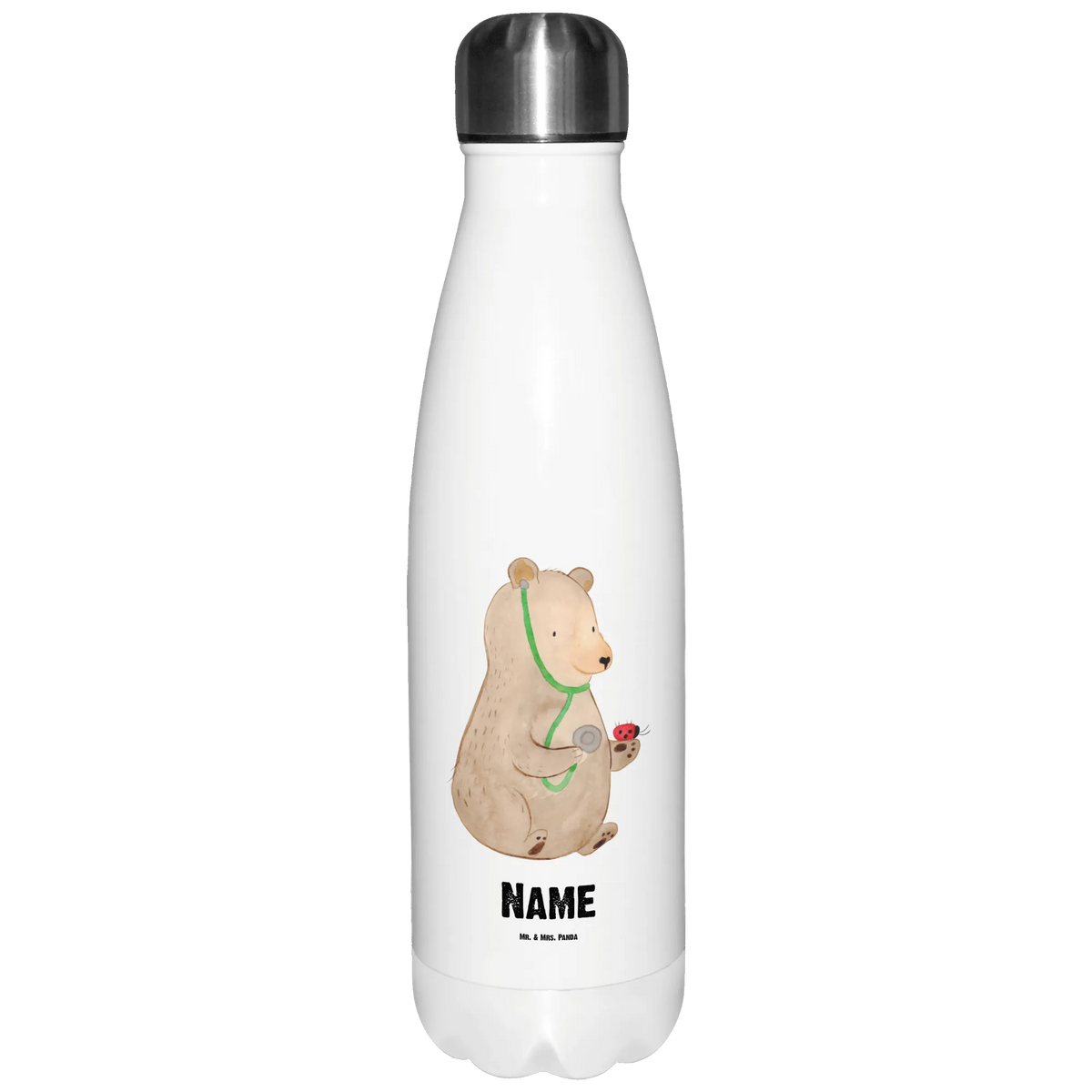 Personalisierte Thermosflasche Bär Arzt Sportflasche personalisiert, Thermoflasche Personalisiert, Personalisierte Sportflasche, Wasserflasche personalisiert, Personalisierte Wasserflasche, Personalisierte Trinkflasche Edelstahl, Personalisierte Thermosflasche, Personalisierte Thermoskanne, Thermosflasche personalisiert, Trinkflasche personalisiert Edelstahl, Personalisierte Edelstahlflasche, Getränkeflasche Personalisiert, Isolierflasche personalisiert, Personalisierte Trinkflasche, Trinkflasche personalisiert, Teddy, Bär, Teddybär, Doktor, Professorin, Professor, Arzt, Ärztin, Doktorin
