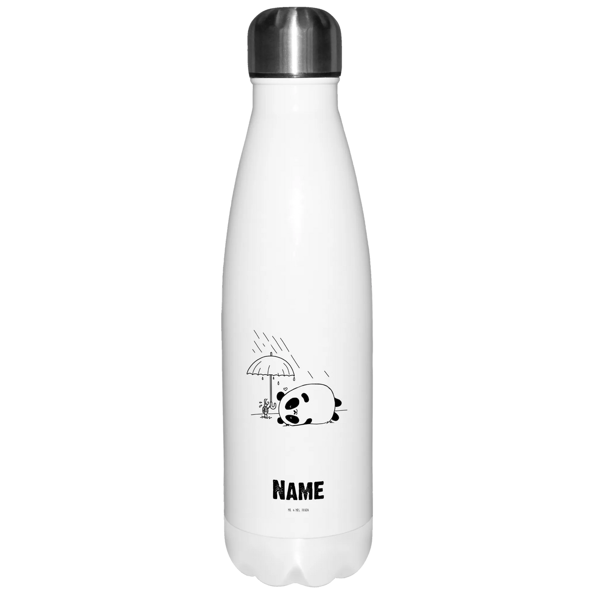 Personalisierte Thermosflasche Panda Freundschaft