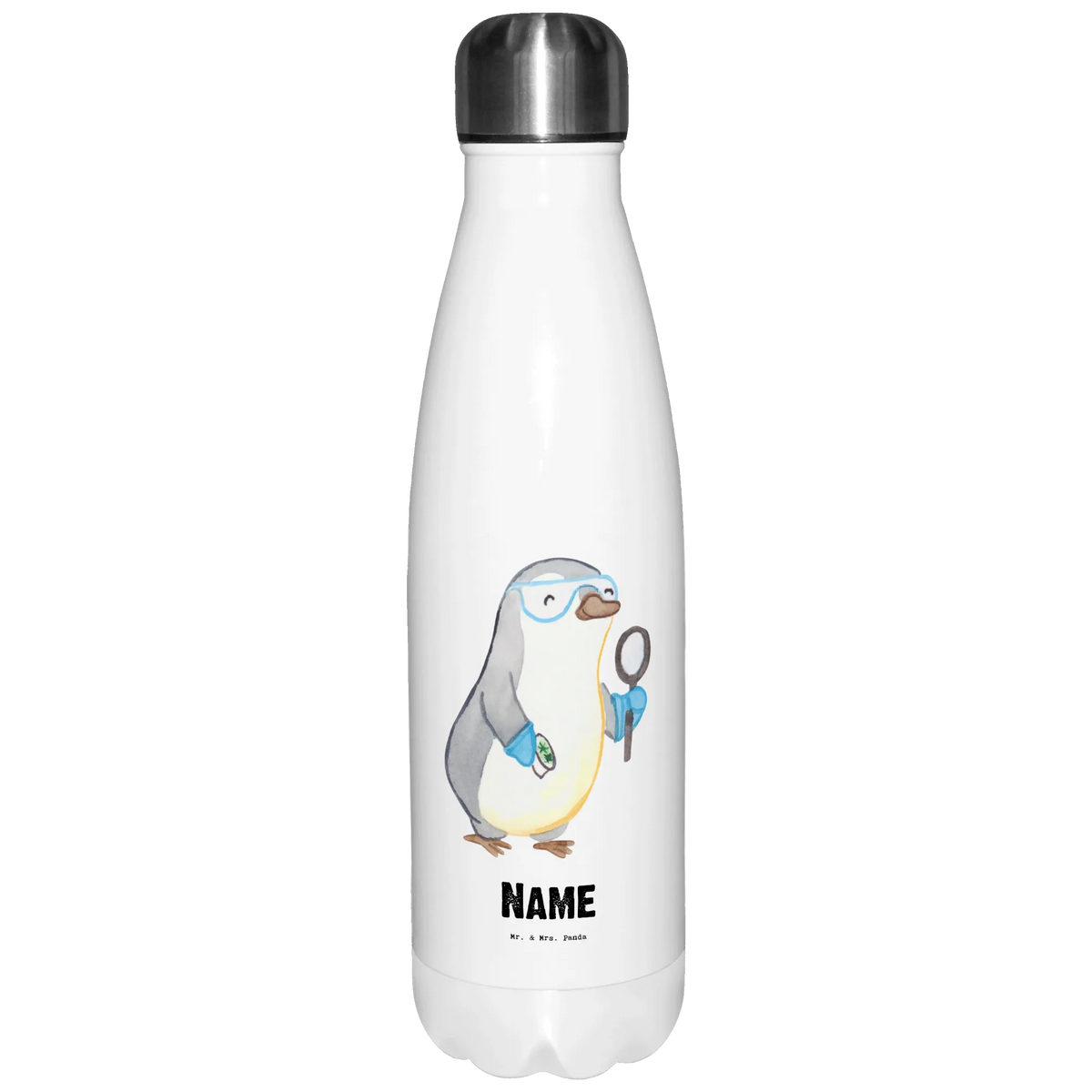 Personalised insulated bottle biologist Heart gift, gift idea, best, farewell gift, passing exam, anniversary, retirement, promotion, job start, sayings, funny, profession