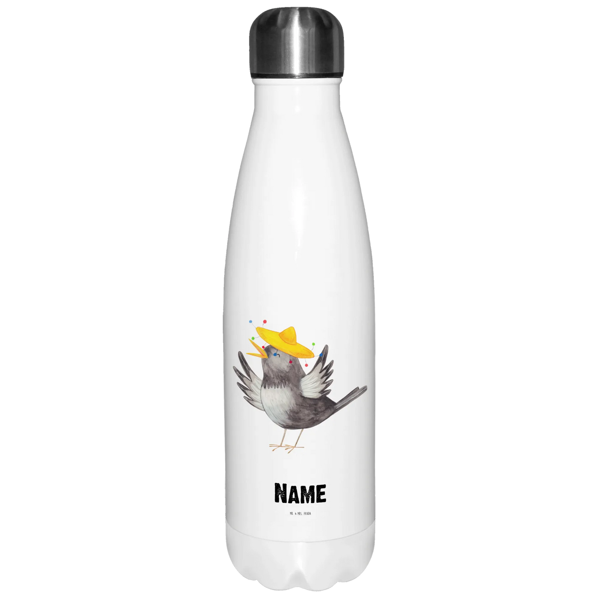 Personalisierte Thermosflasche Rabe Sombrero Thermosflasche personalisiert, Thermoflasche Personalisiert, Personalisierte Thermosflasche, Personalisierte Sportflasche, Personalisierte Trinkflasche, Personalisierte Thermoskanne, Isolierflasche personalisiert, Trinkflasche personalisiert Edelstahl, Personalisierte Edelstahlflasche, Personalisierte Trinkflasche Edelstahl, Getränkeflasche Personalisiert, Trinkflasche personalisiert, Sportflasche personalisiert, Wasserflasche personalisiert, Personalisierte Wasserflasche, Lustige Sprüche, Tiere, Tiermotive, Gute Laune, Motivation, Spruch Positiv, Rabe, Vögel, Froh, Elster, Vogel, Fröhlich sein, glücklich sein, Glück Spruch