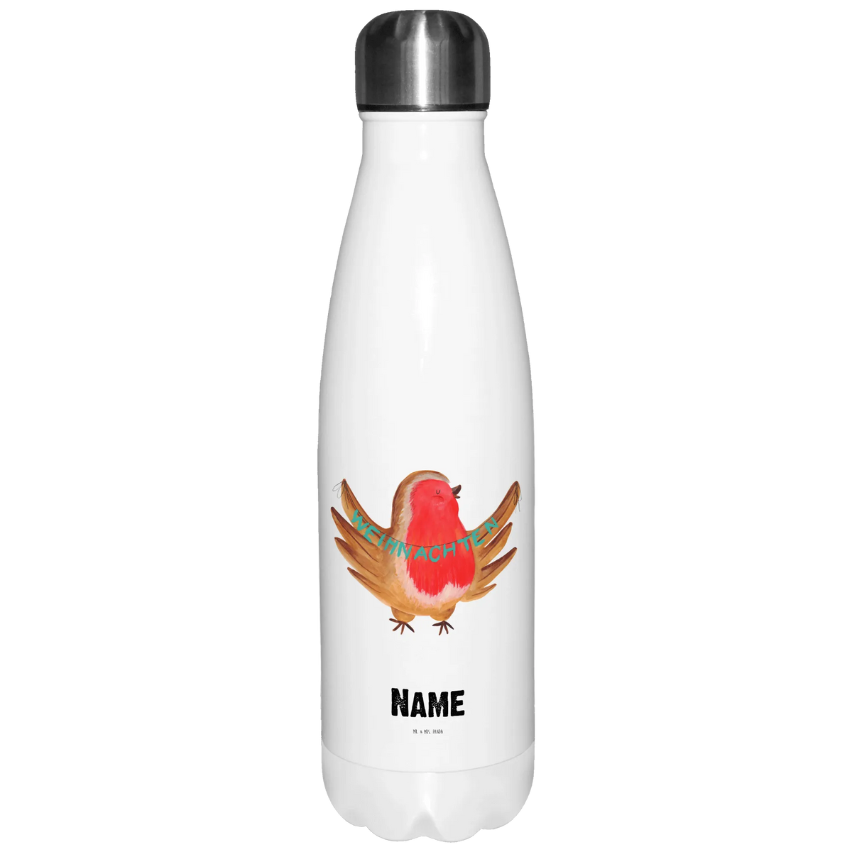 Personalisierte Thermosflasche Rotkehlchen Weihnachten Personalisierte Wasserflasche, Wasserflasche personalisiert, Isolierflasche personalisiert, Thermoflasche Personalisiert, Personalisierte Trinkflasche Edelstahl, Getränkeflasche Personalisiert, Personalisierte Edelstahlflasche, Trinkflasche personalisiert Edelstahl, Personalisierte Trinkflasche, Personalisierte Thermoskanne, Trinkflasche personalisiert, Sportflasche personalisiert, Personalisierte Sportflasche, Thermosflasche personalisiert, Personalisierte Thermosflasche, Weihnachten, Winter, Weihnachtsdeko, Nikolaus, Advent, Heiligabend, Wintermotiv, Vogel, Frohe Weihnachten, Weihnachtsgruß, Weihnachtsmotiv, Xmas