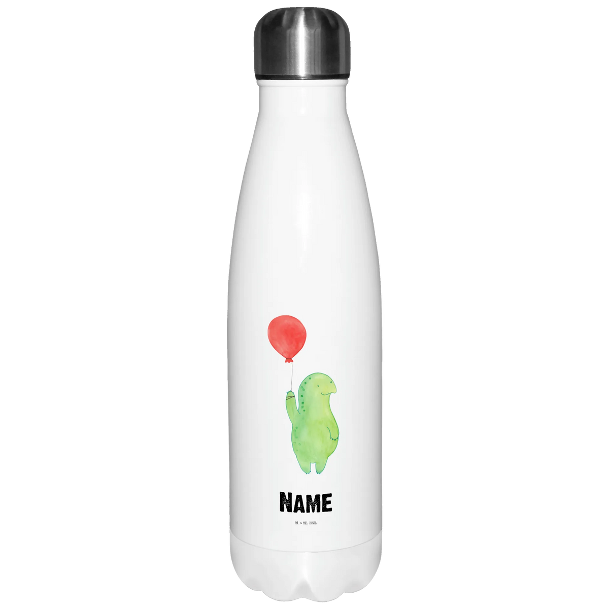 Personalised insulated bottle tortoise balloon turtle, tortoise, reptile, ancient creature, cute, sweet, gift, gift ideas, birthday gift, illustrated, funny, turtle gift items, funny turtle gifts, pet turtles, mom, best friend, sister or daughter, turtle lover, turtles, courageous outburst, motivation, motivational slogan