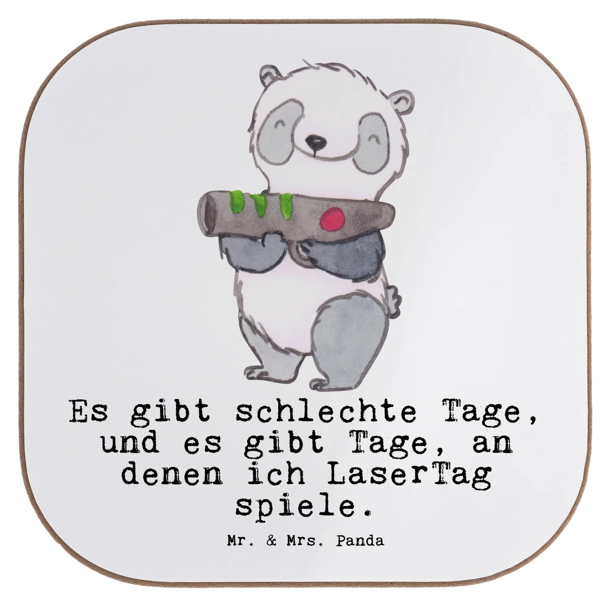 Untersetzer Panda LaserTag