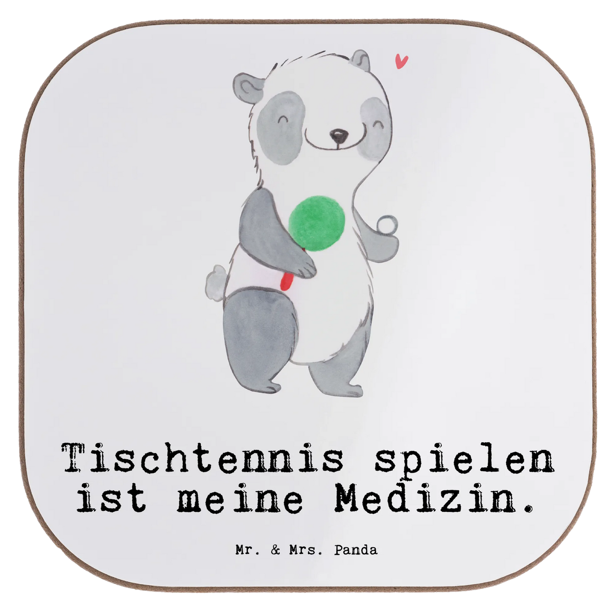 Untersetzer Panda Tischtennis