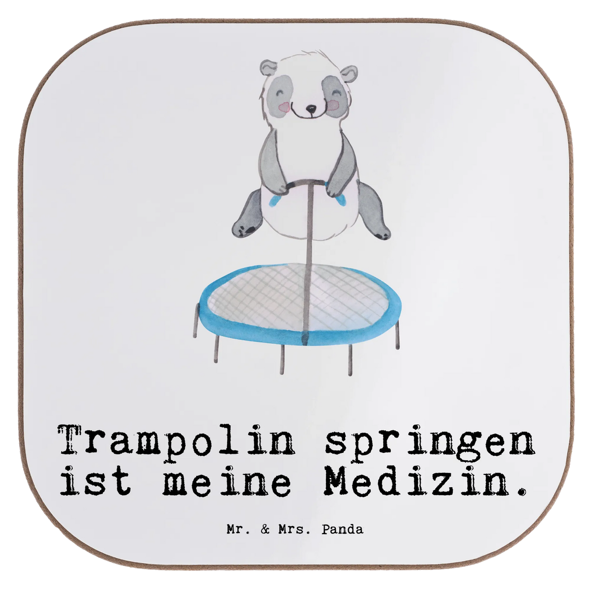 Untersetzer Panda Trampolin springen