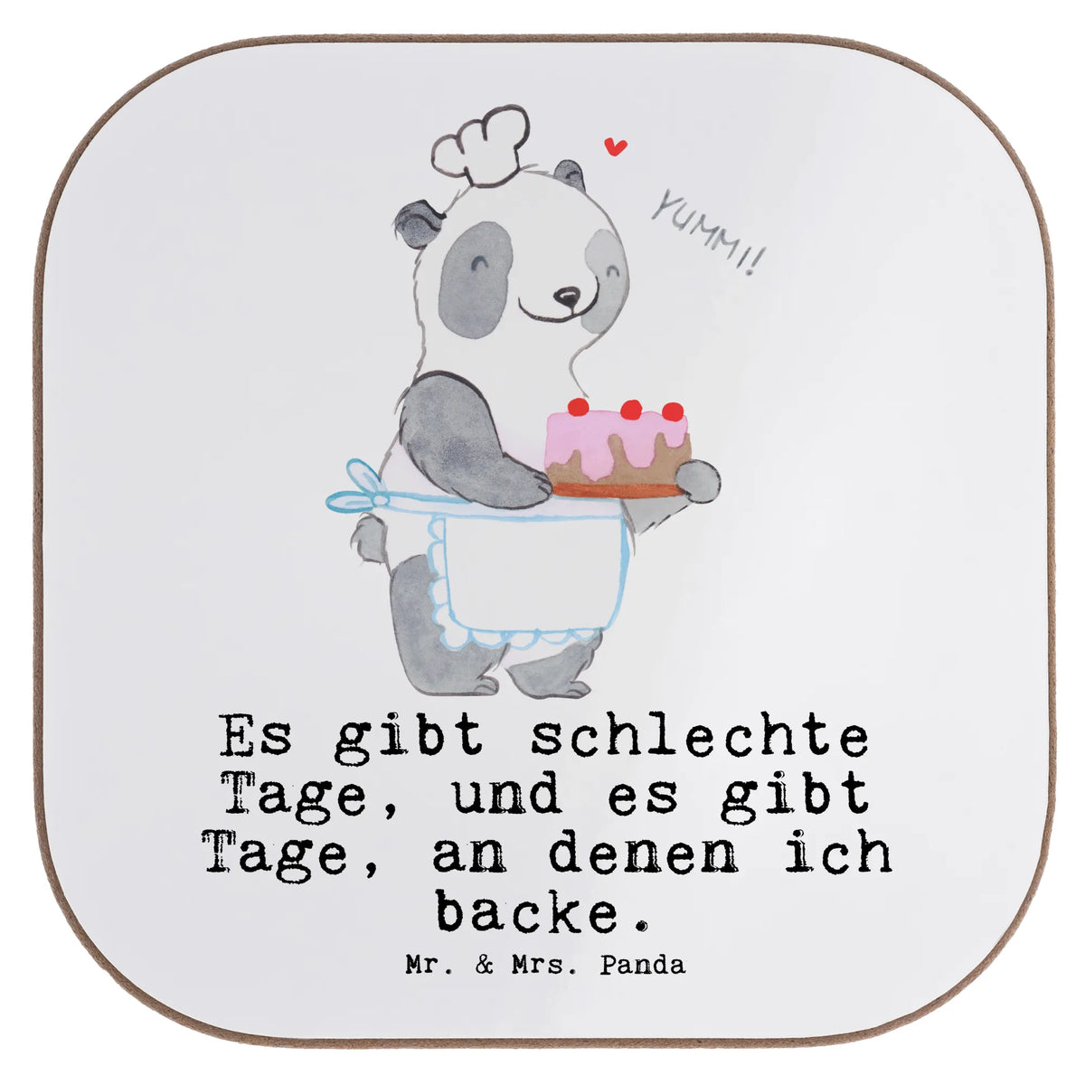 Untersetzer Panda Backen
