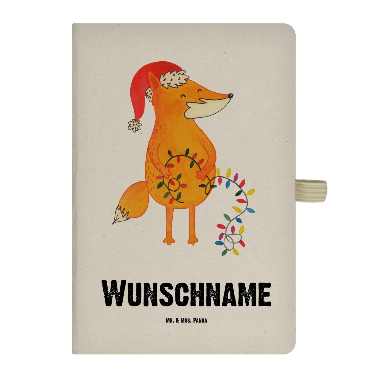Personalised notebook Fox Christmas Winter, Christmas, Christmas time, snow, Foxes, Santa Claus, Christmas Eve, Saying beautiful, Gift Christmas, Fox