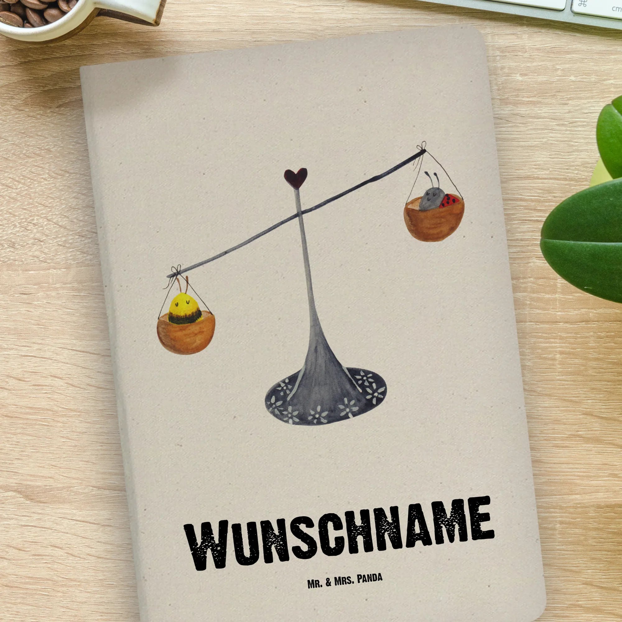 DIN A4 Personalizowany Notatnik Znak zodiaku waga Znak zodiaku, gwiazdozbiór, horoskop, astrologia, ascendent
