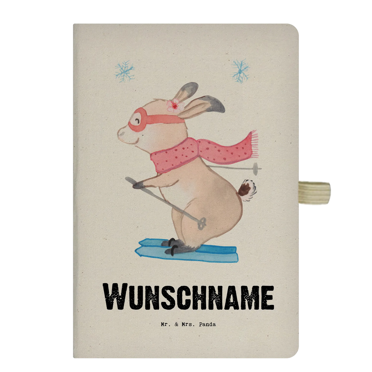 Personalised notebook Hare To ski Gift, sport, hobby, giving, thank you, award, profit, athlete, Skiing, ski sport, ski race, skiing, ski competition