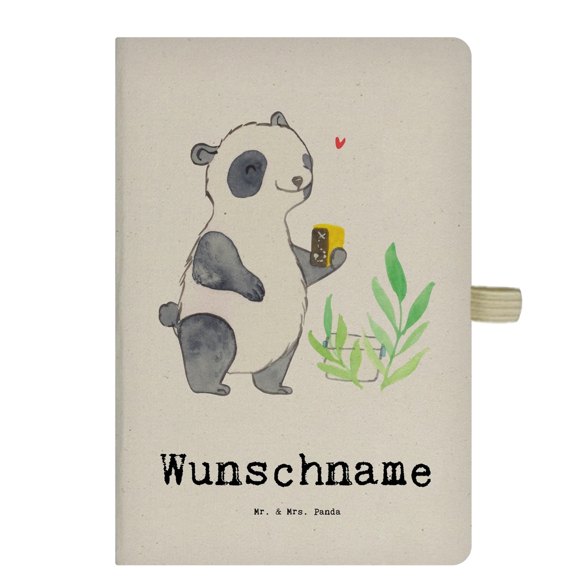 Personalised notebook panda geocaching Gift, sport, hobby, giving, thank you, award, profit, athlete, Geocaching, treasure hunts, GPS scavenger hunts, open caching