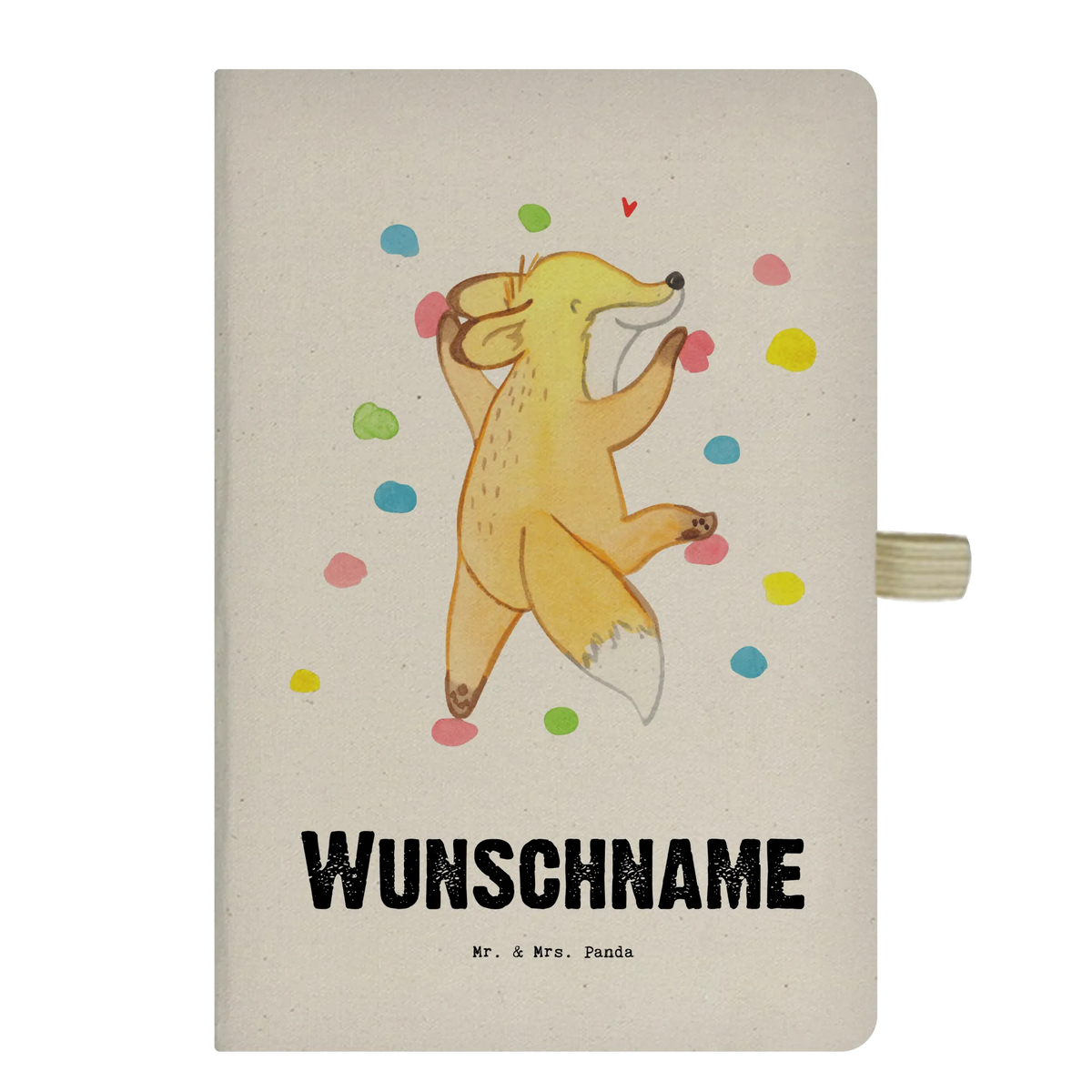 Personalised notebook Fox bouldering Gift, sport, hobby, giving, thank you, award, profit, athlete, bouldering, climbing hall, bouldering hall, climbing