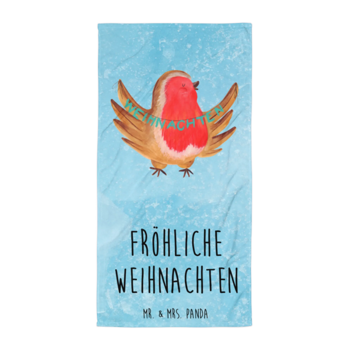 XL Badehandtuch Rotkehlchen Weihnachten