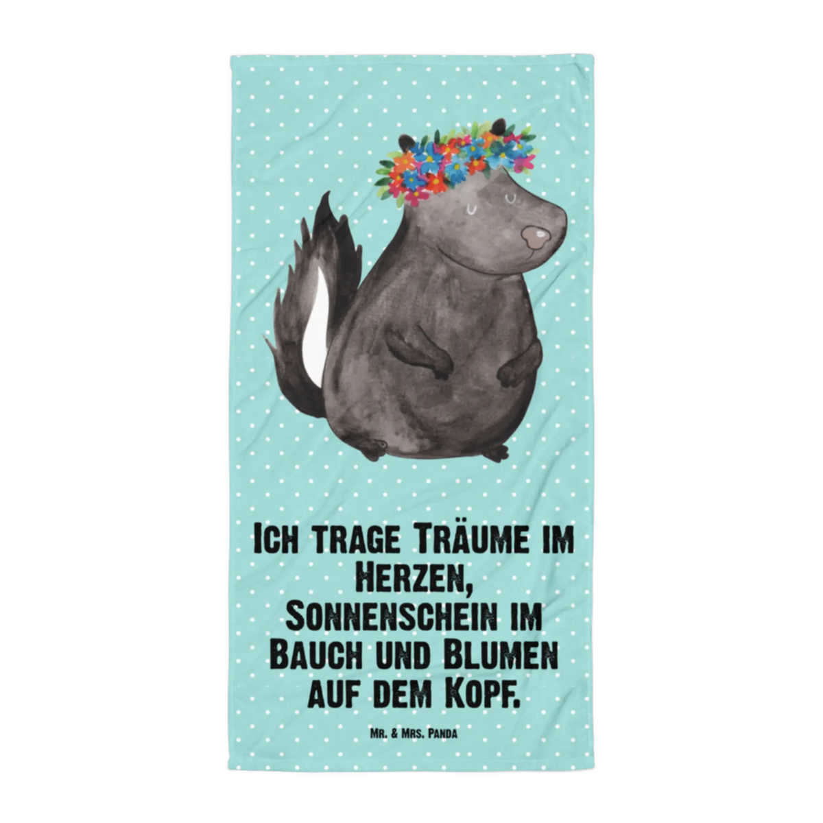 XL Badehandtuch Stinktier Mädchen