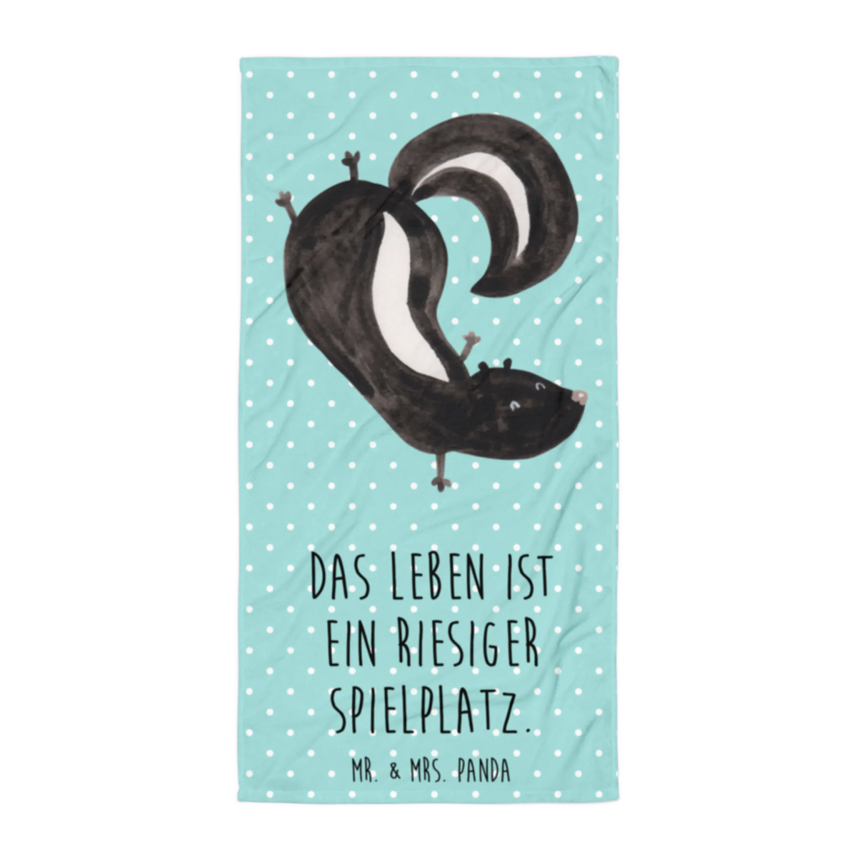 XL Badehandtuch Stinktier Handstand