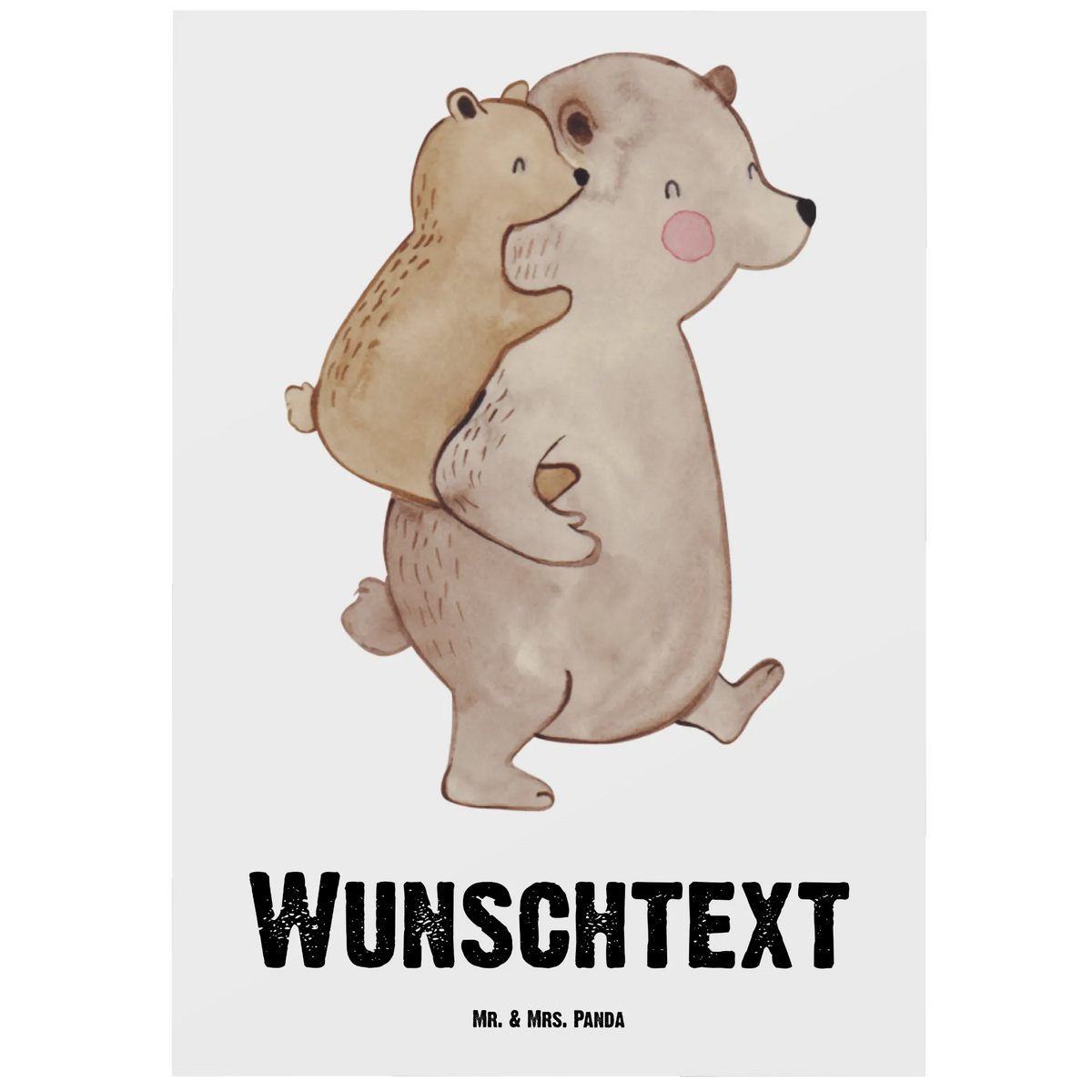 Personalised postcard Papa Bear Family, Father's Day, Mother's Day, brother, sister, Mom, Dad, birthday, daddy, uncle, father's day, present, dad