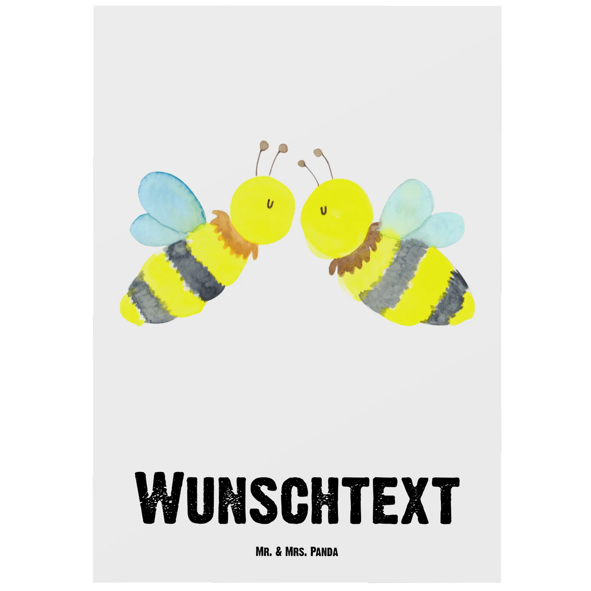 Personalised postcard bee Love Bee, wasp, bumblebee
