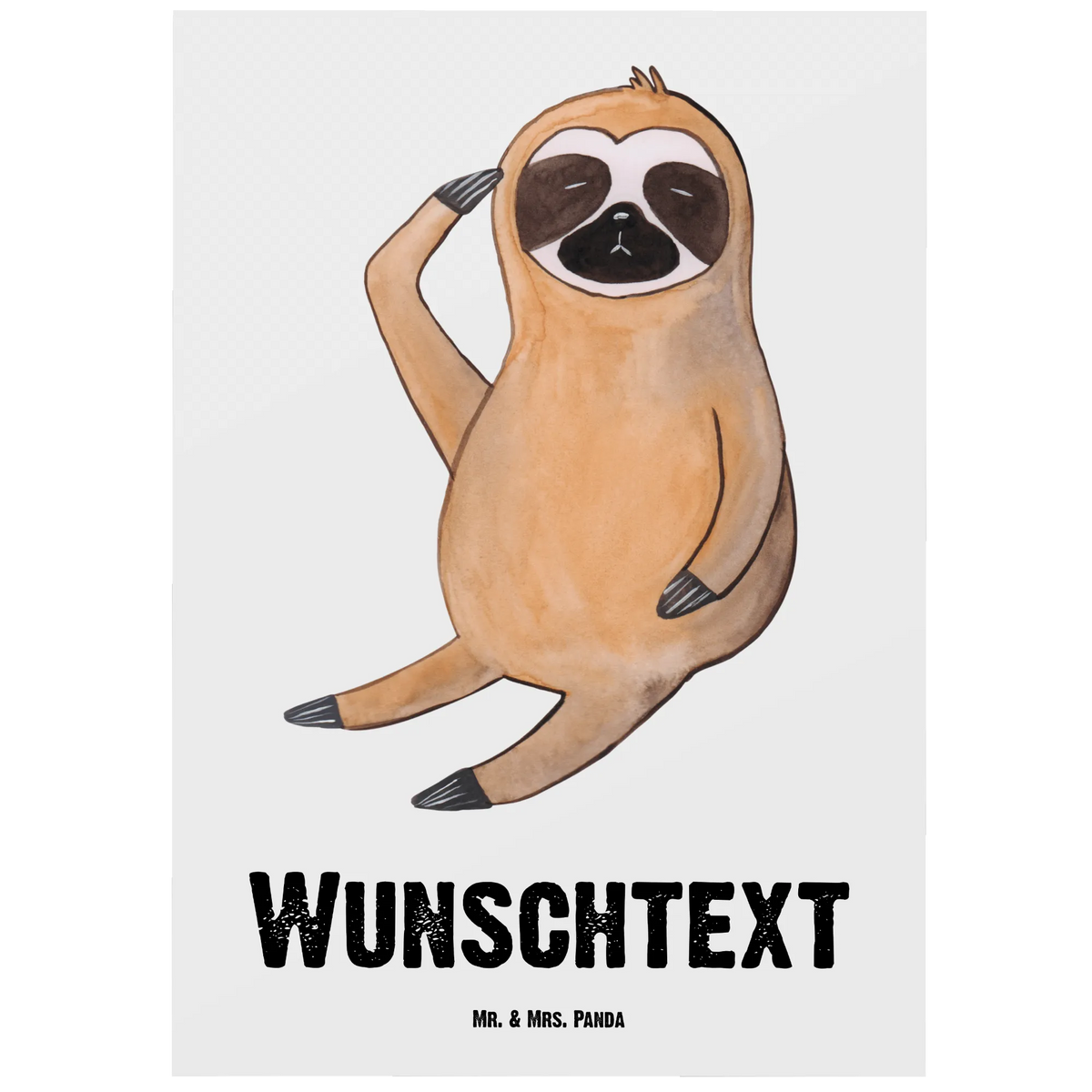 Personalised postcard sloth Bird Sloth, sloth, trend animal, early riser, favourite animal, morning grumbler, lazy, early bird, the early bird