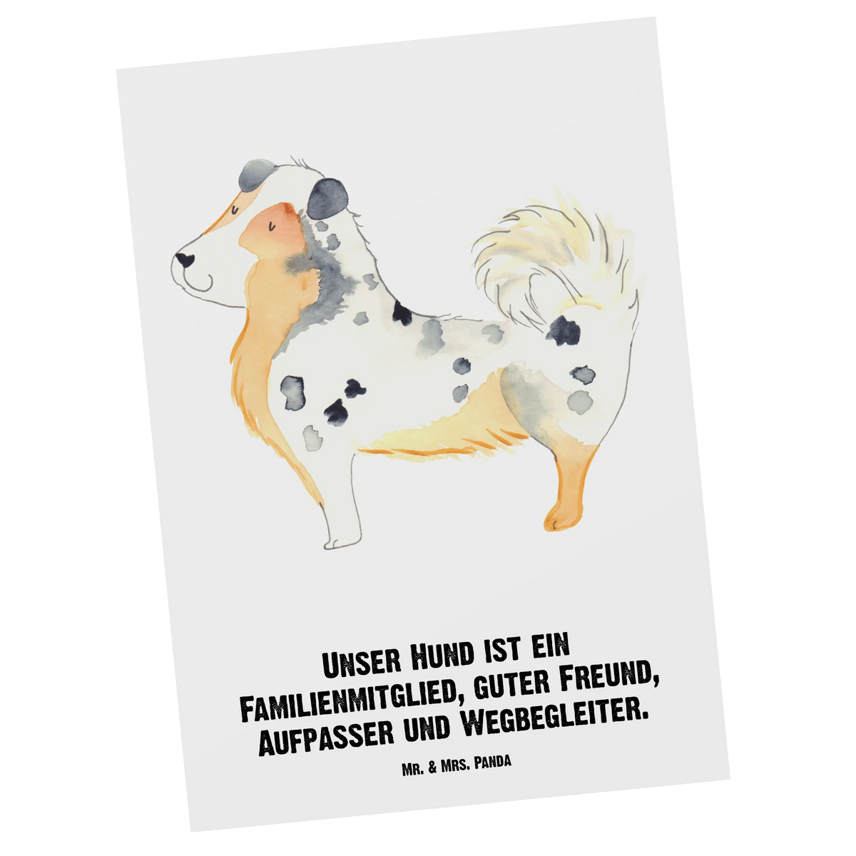 Personalisierte Postkarte Hund Australien Shepherd personalisierte postkarten, Ansichtskarte mit Wunschtext, personalisierbare postkarte, Postkarte Personalisierbar, Personalisierte Grußkarte, Personalisierbare Grußkarte, Grußkarte mit eigenem Text, Postkarten mit Namen, Personalisierte Postkarte mit Namen, Karte mit Wunschtext, Karte mit Namen, Postkarte personalisiert, individuelle grußkarte, Postkarte mit Namen, individuelle postkarte, Personalisierte Grußkarten, grußkarte personalisiert, Postkarte mit eigenem Text, Individualisierbare Postkarte, Personalisierte Karte, Personalisierte Postkarte mit Wunschtext, Ansichtskarte mit Namen, Grußkarte mit Wunschtext, Personalisierte Postkarte, Postkarte mit Wunschtext, Grußkarte mit Namen, Personalisierte Mr. & Mrs. Panda Postkarte, Sprüche, Hund, Hunderasse, Hundebesitzer, Hundemotiv, Haustier, Tierliebhaber, Shepherd, Spruch, Hundeliebe, Australien Shepherd, Familienhund